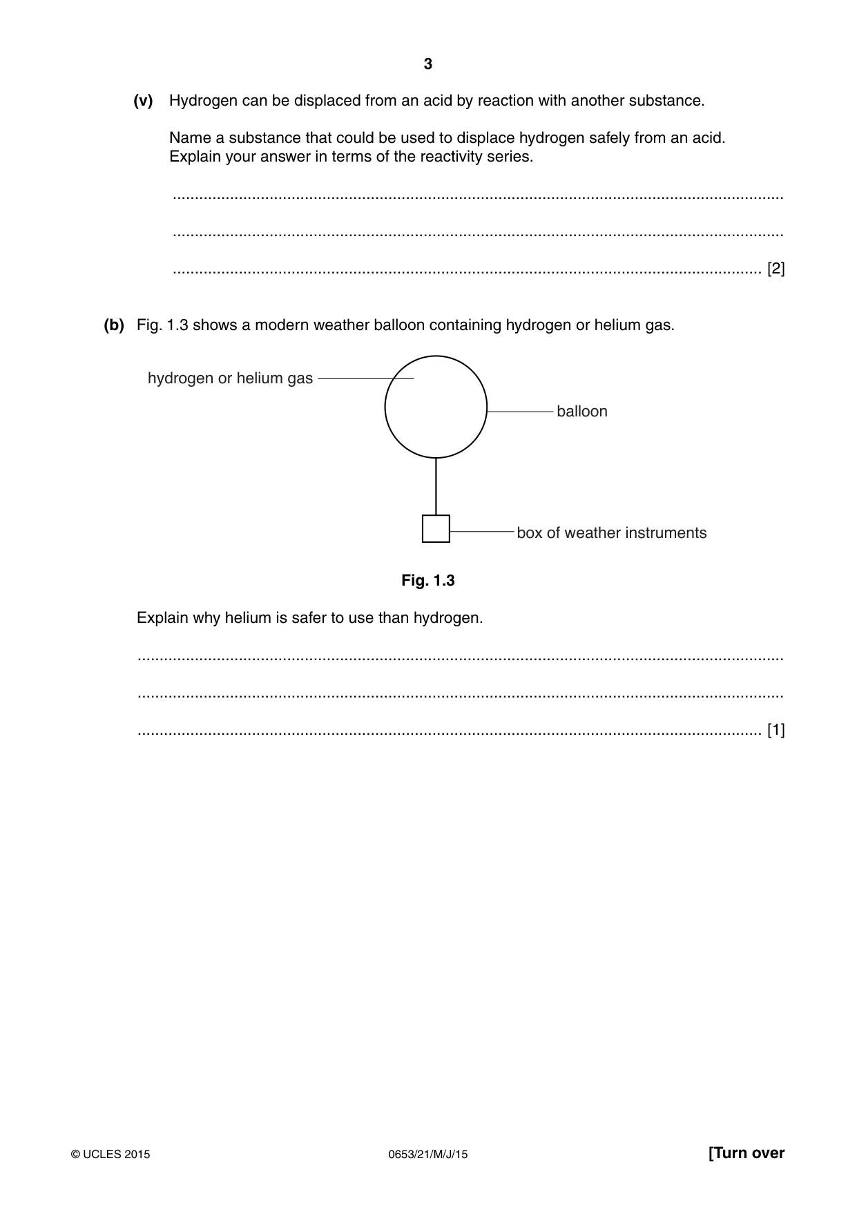 Cambridge IGCSE Science - Combined 0653 2015 May/June Paper 2 · Variant 1 question paper, page 3 of 24