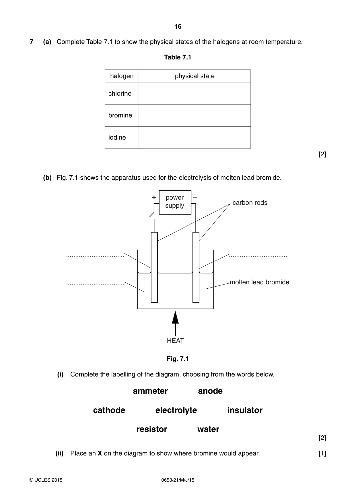 Cambridge IGCSE Science - Combined 0653 2015 May/June Paper 2 · Variant 1 question paper, page 16 of 24