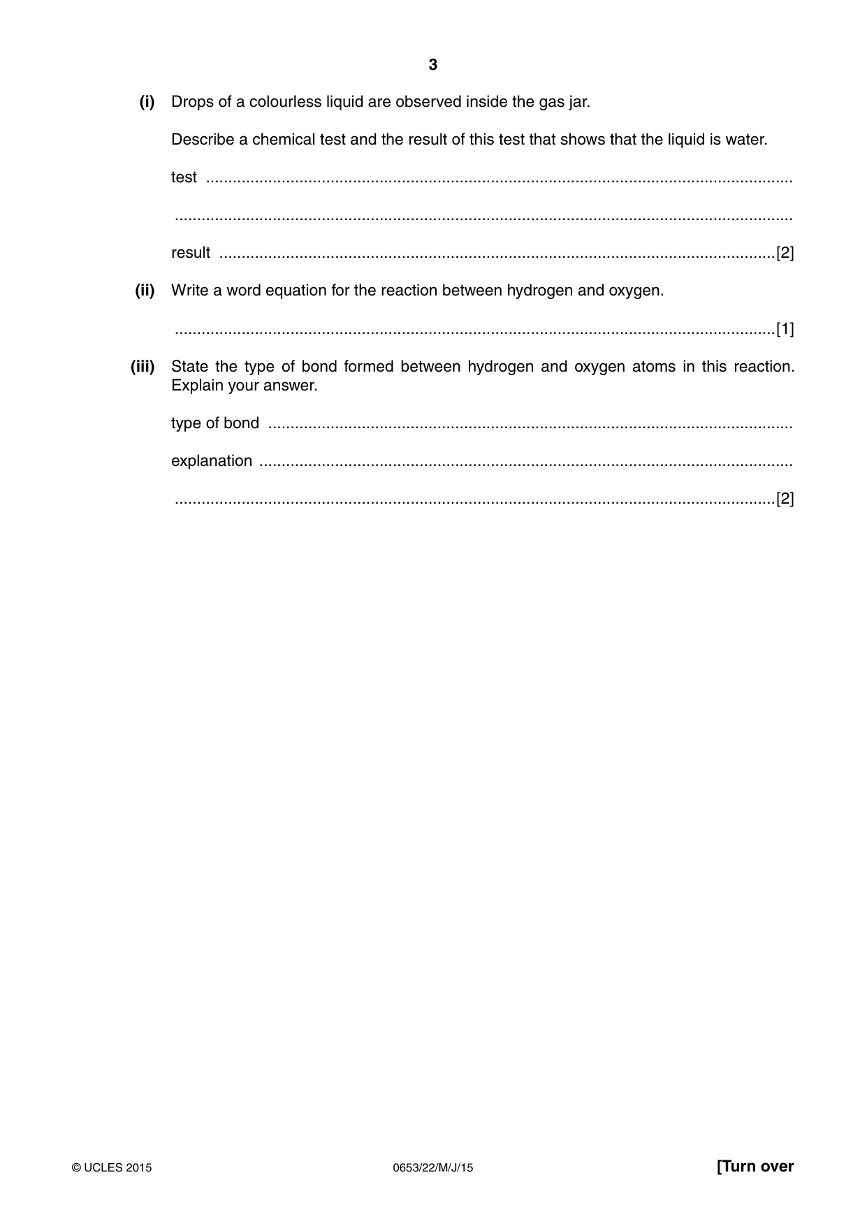 Cambridge IGCSE Science - Combined 0653 2015 May/June Paper 2 · Variant 2 question paper, page 3 of 24