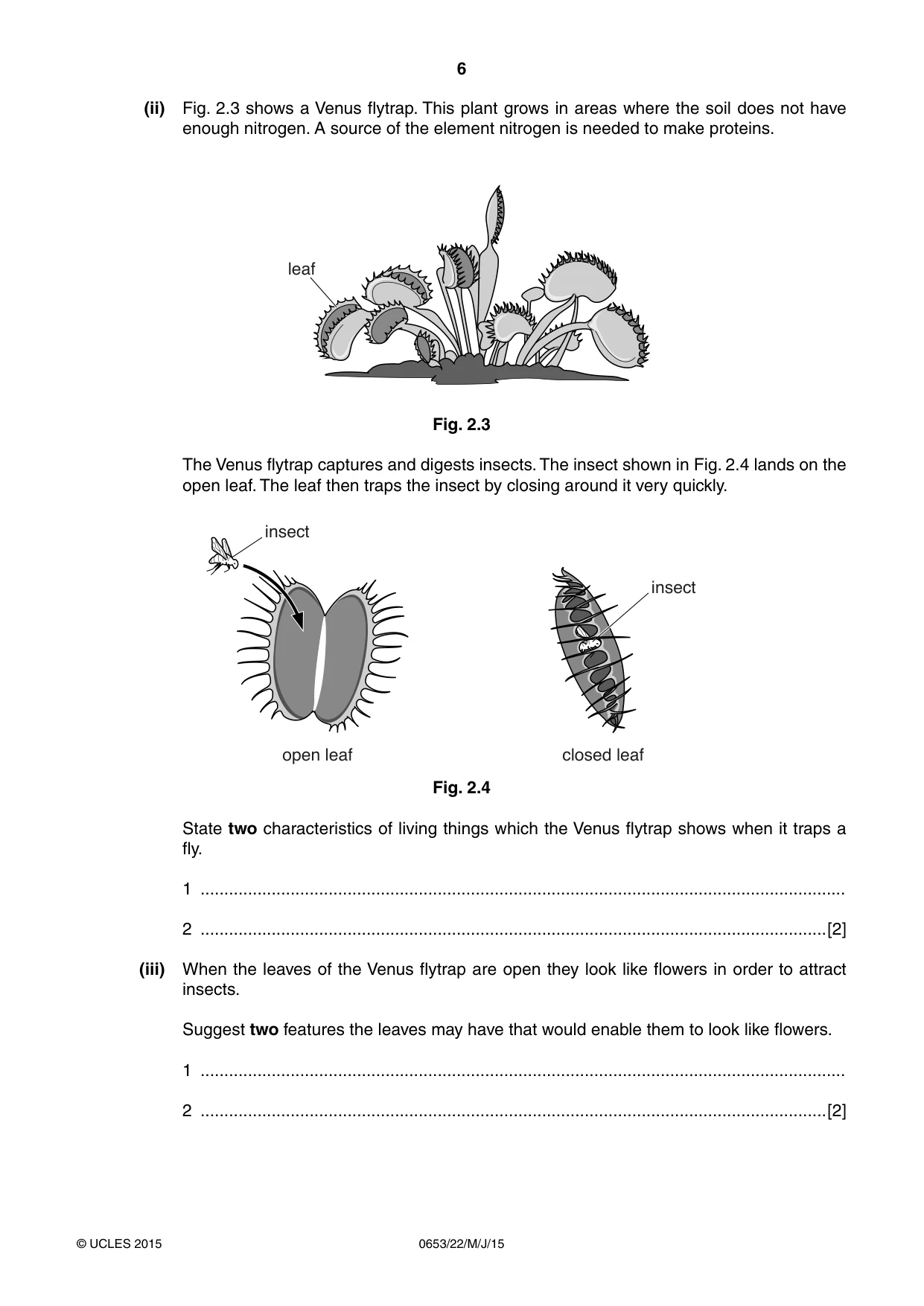 Cambridge IGCSE Science - Combined 0653 2015 May/June Paper 2 · Variant 2 question paper, page 6 of 24