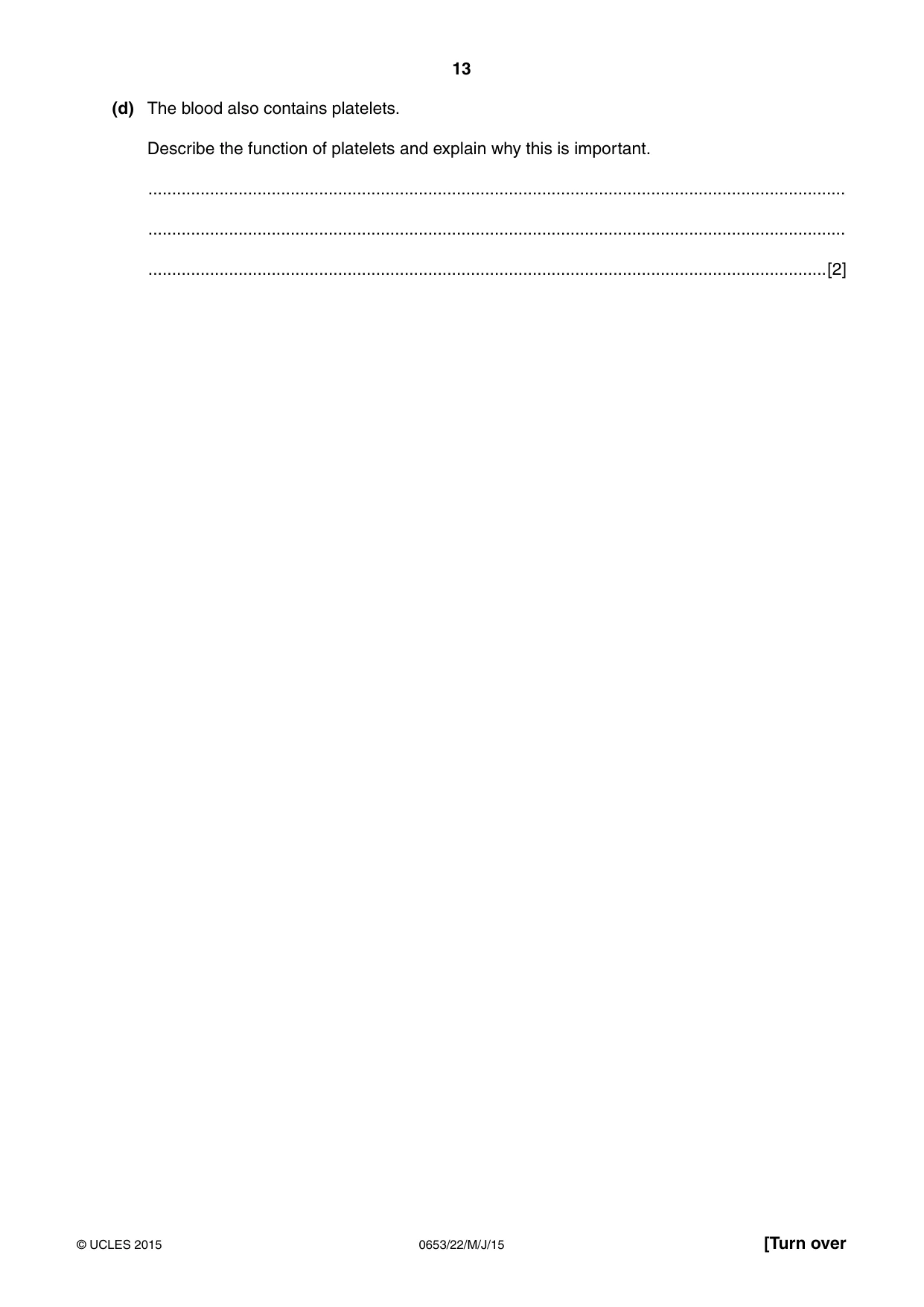 Cambridge IGCSE Science - Combined 0653 2015 May/June Paper 2 · Variant 2 question paper, page 13 of 24