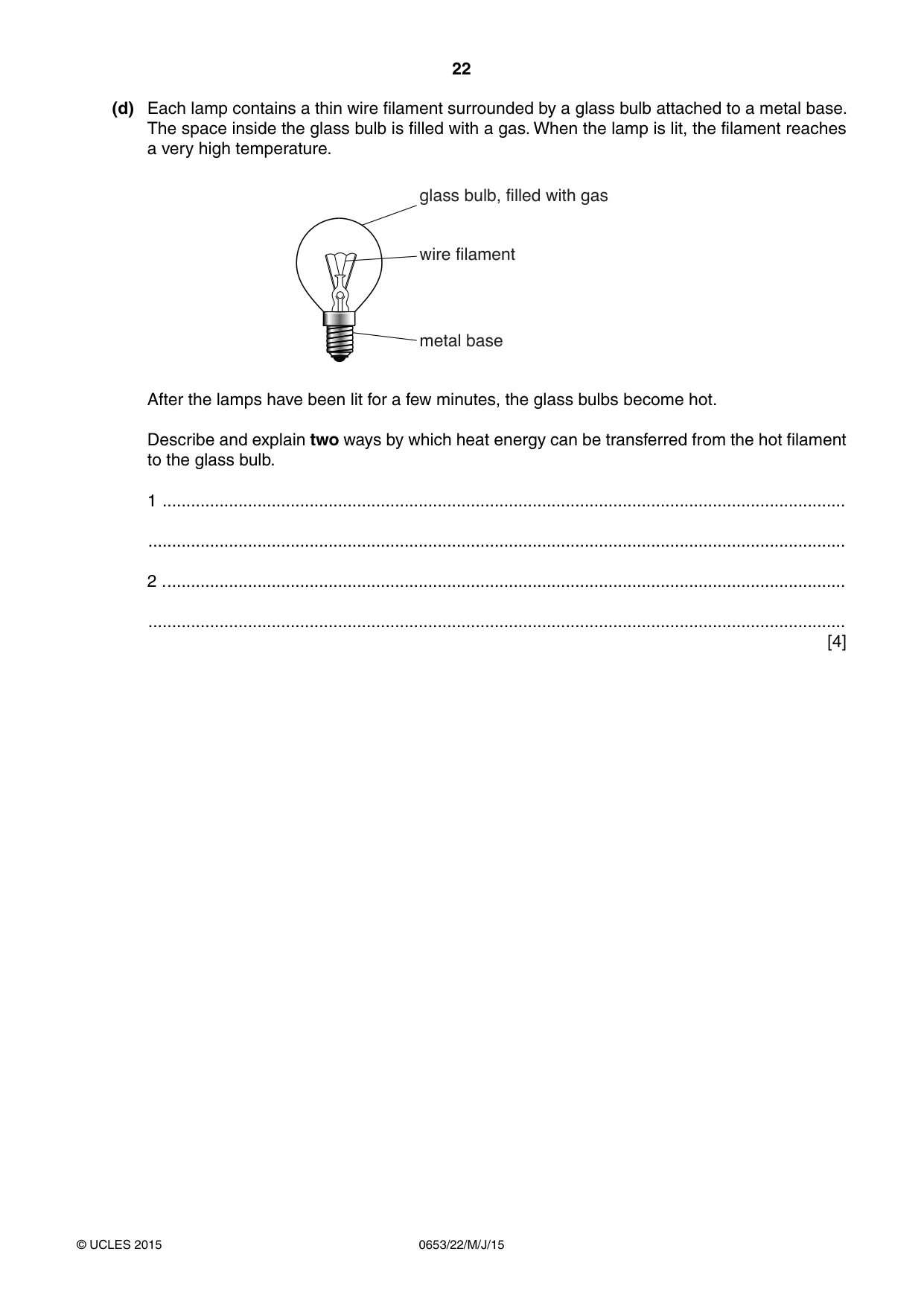 Cambridge IGCSE Science - Combined 0653 2015 May/June Paper 2 · Variant 2 question paper, page 22 of 24