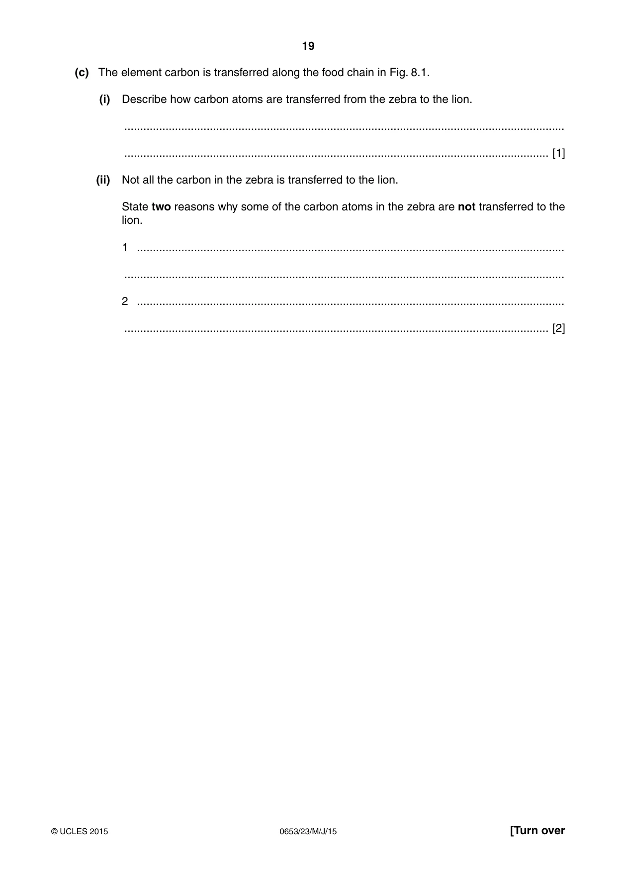 Cambridge IGCSE Science - Combined 0653 2015 May/June Paper 2 · Variant 3 question paper, page 19 of 24