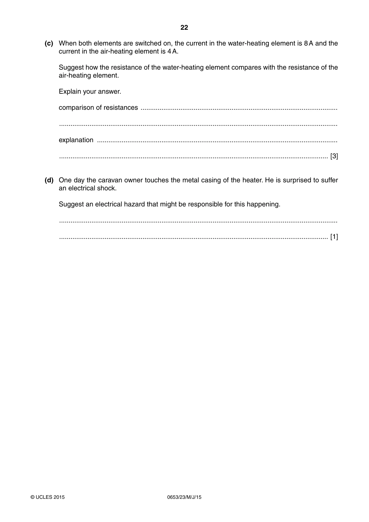 Cambridge IGCSE Science - Combined 0653 2015 May/June Paper 2 · Variant 3 question paper, page 22 of 24
