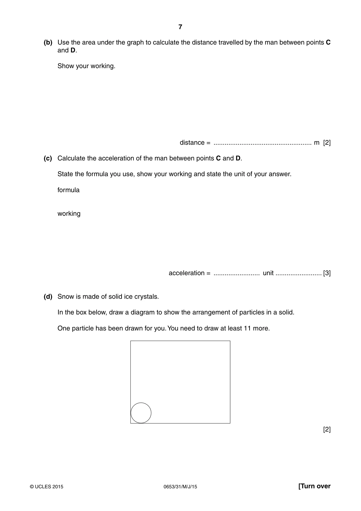 Cambridge IGCSE Science - Combined 0653 2015 May/June Paper 3 · Variant 1 question paper, page 7 of 20