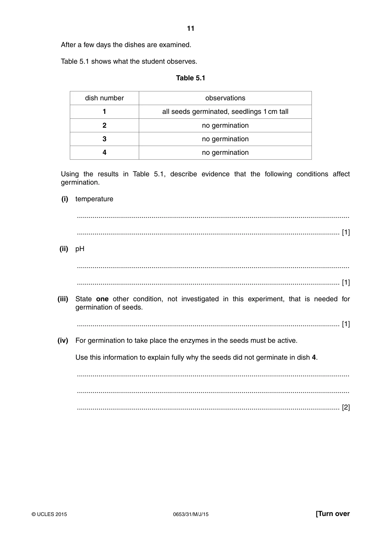 Cambridge IGCSE Science - Combined 0653 2015 May/June Paper 3 · Variant 1 question paper, page 11 of 20