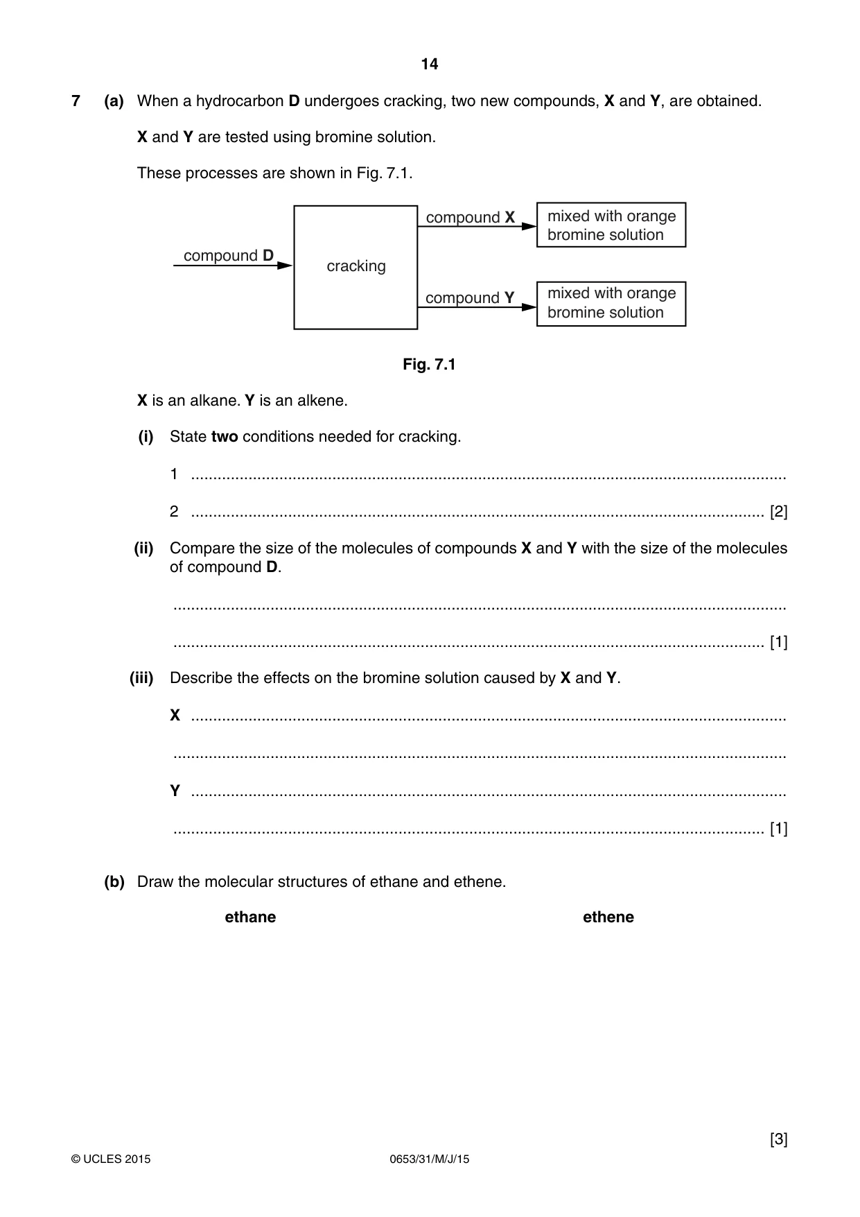 Cambridge IGCSE Science - Combined 0653 2015 May/June Paper 3 · Variant 1 question paper, page 14 of 20