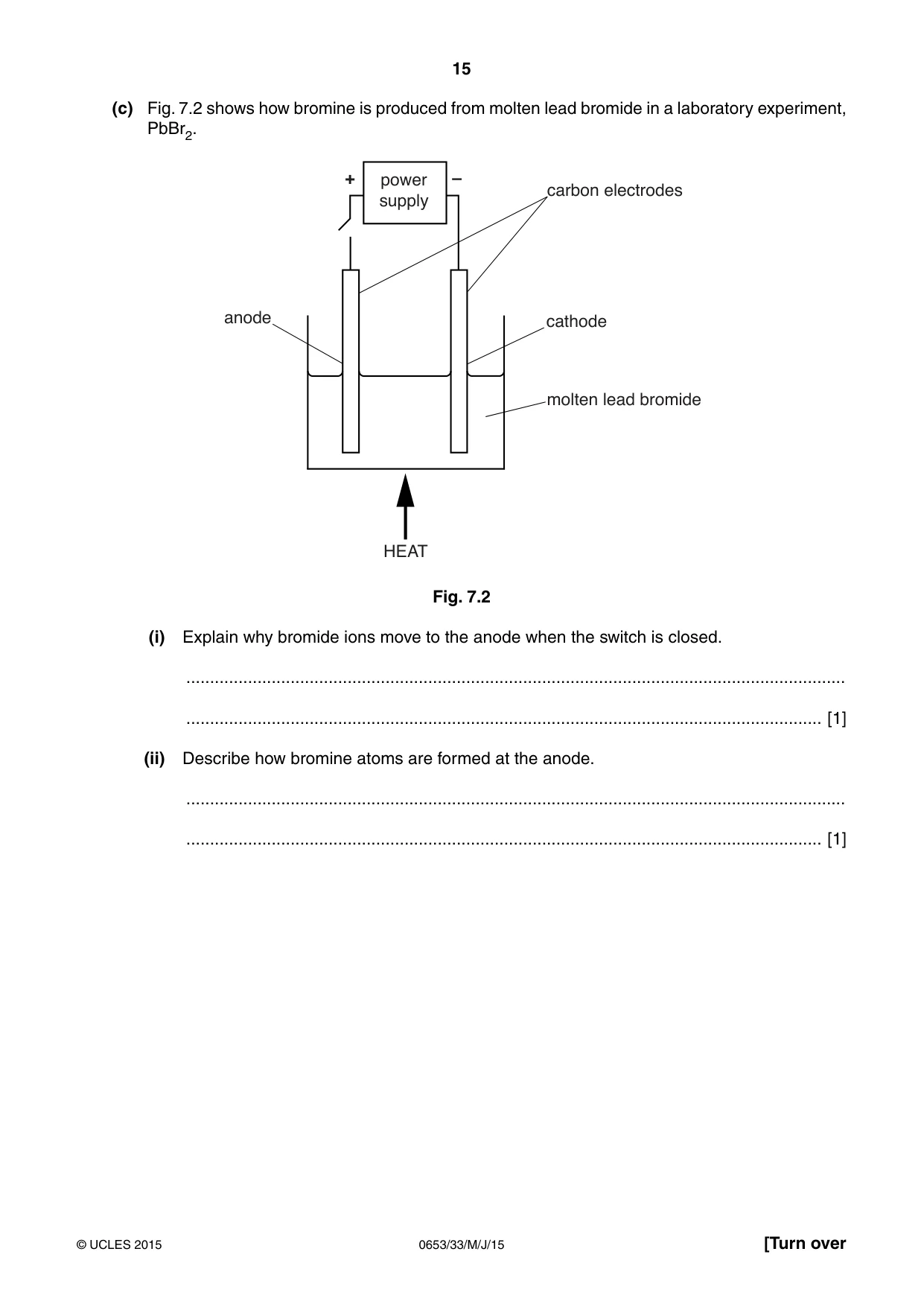 Cambridge IGCSE Science - Combined 0653 2015 May/June Paper 3 · Variant 3 question paper, page 15 of 20