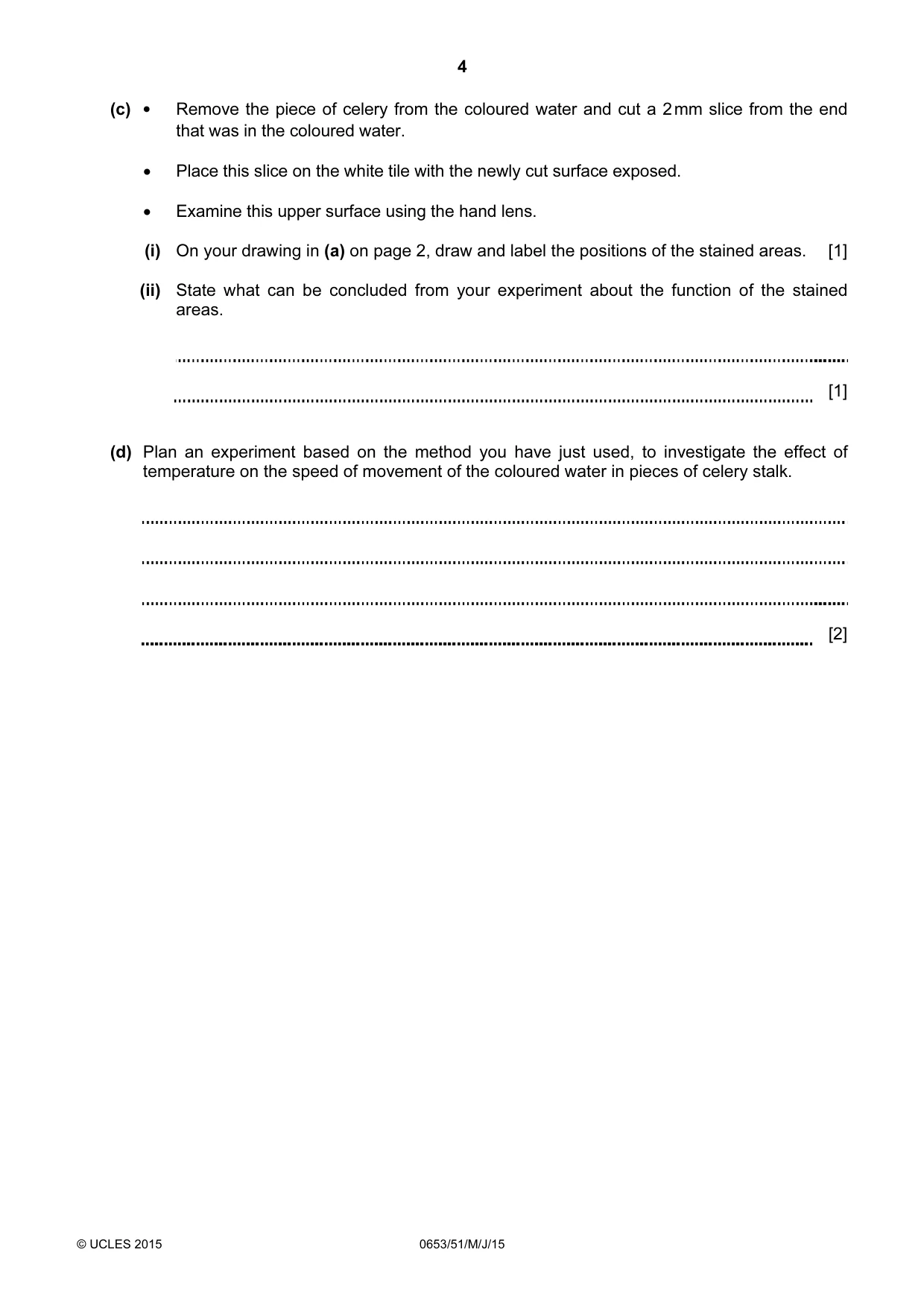Cambridge IGCSE Science - Combined 0653 2015 May/June Paper 5 · Variant 1 question paper, page 4 of 12