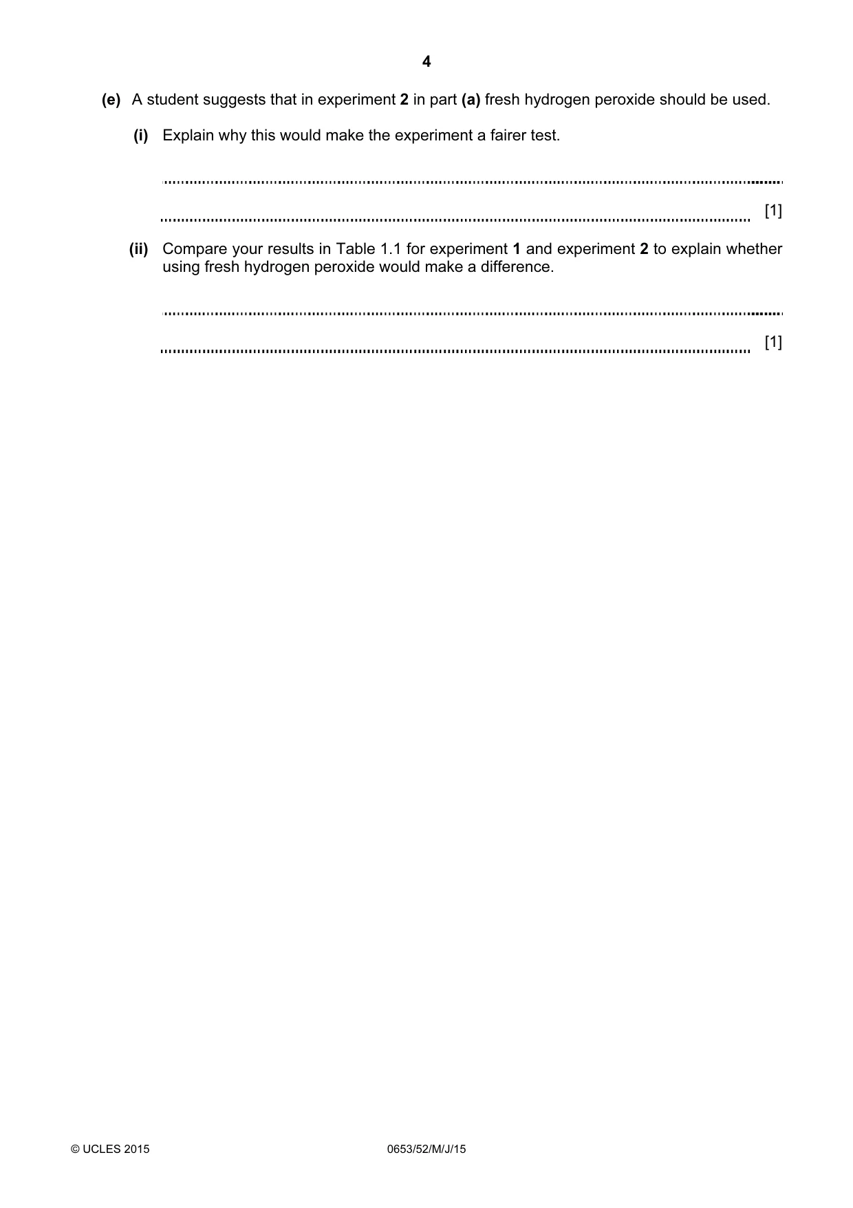 Cambridge IGCSE Science - Combined 0653 2015 May/June Paper 5 · Variant 2 question paper, page 4 of 12