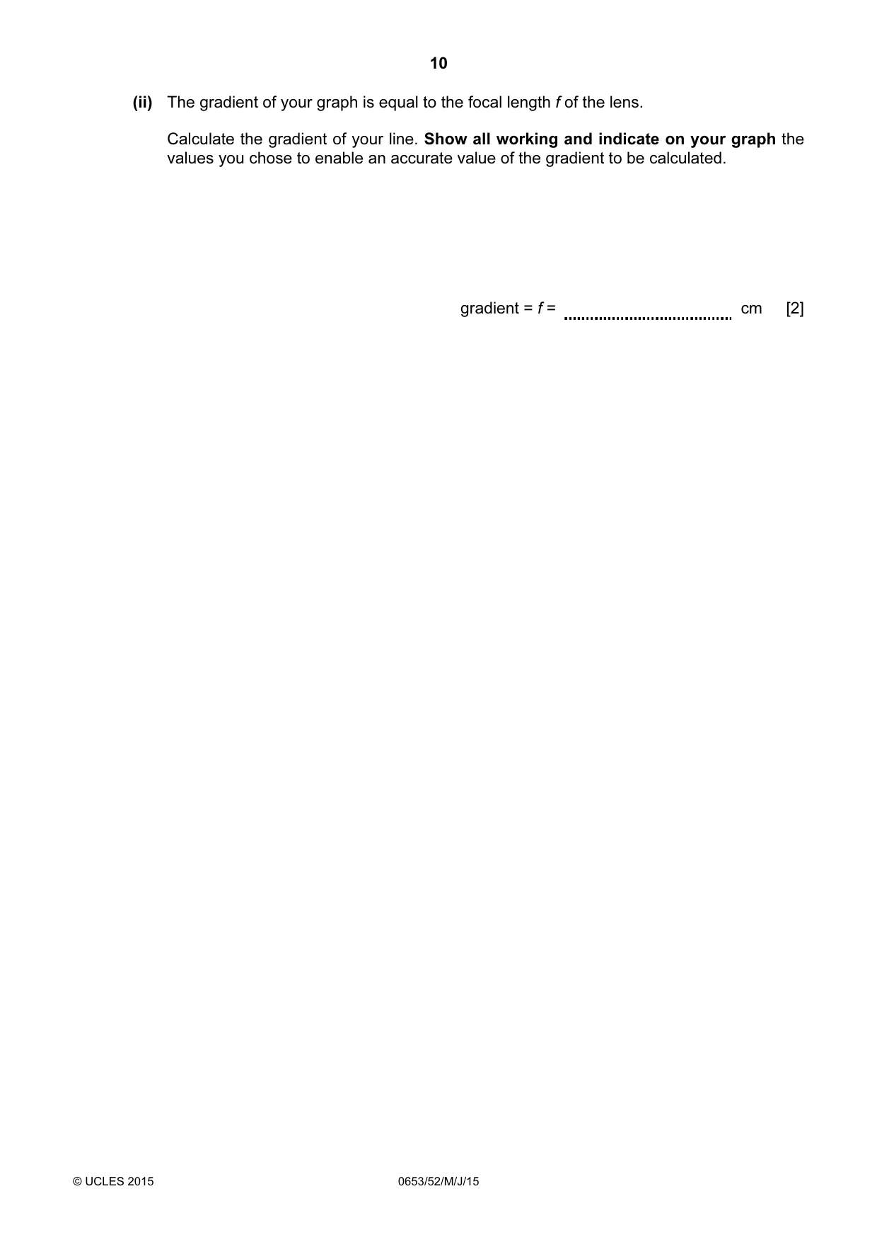Cambridge IGCSE Science - Combined 0653 2015 May/June Paper 5 · Variant 2 question paper, page 10 of 12