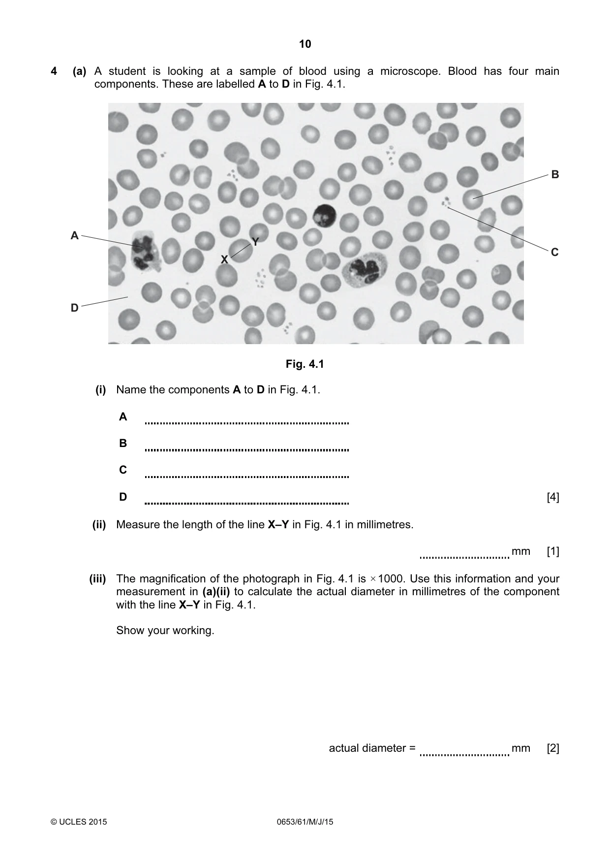 Cambridge IGCSE Science - Combined 0653 2015 May/June Paper 6 · Variant 1 question paper, page 10 of 16