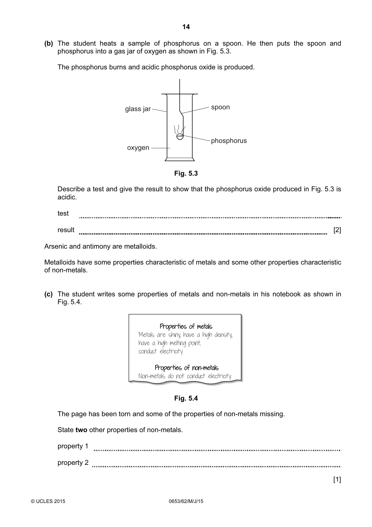 Cambridge IGCSE Science - Combined 0653 2015 May/June Paper 6 · Variant 2 question paper, page 14 of 20