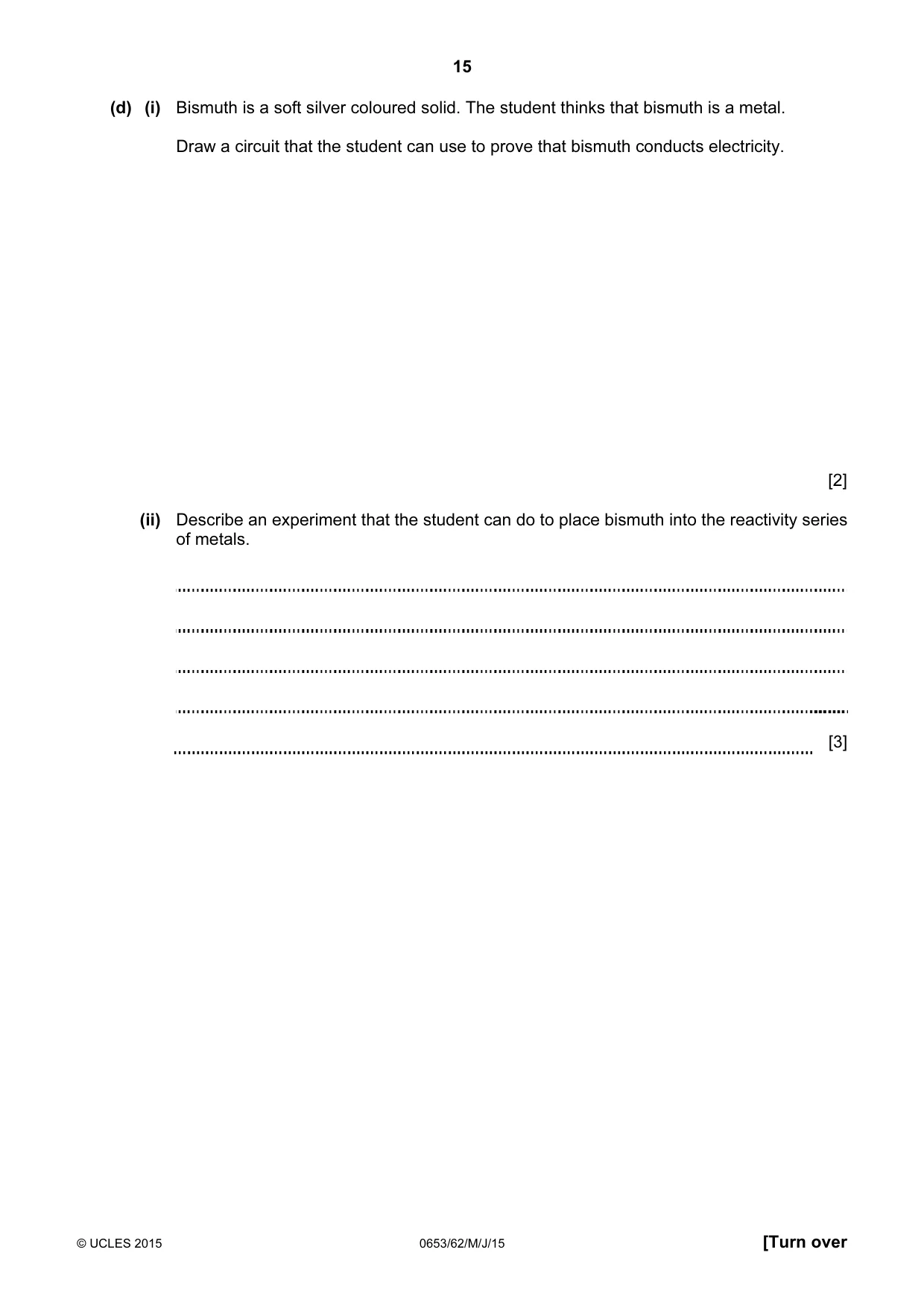 Cambridge IGCSE Science - Combined 0653 2015 May/June Paper 6 · Variant 2 question paper, page 15 of 20