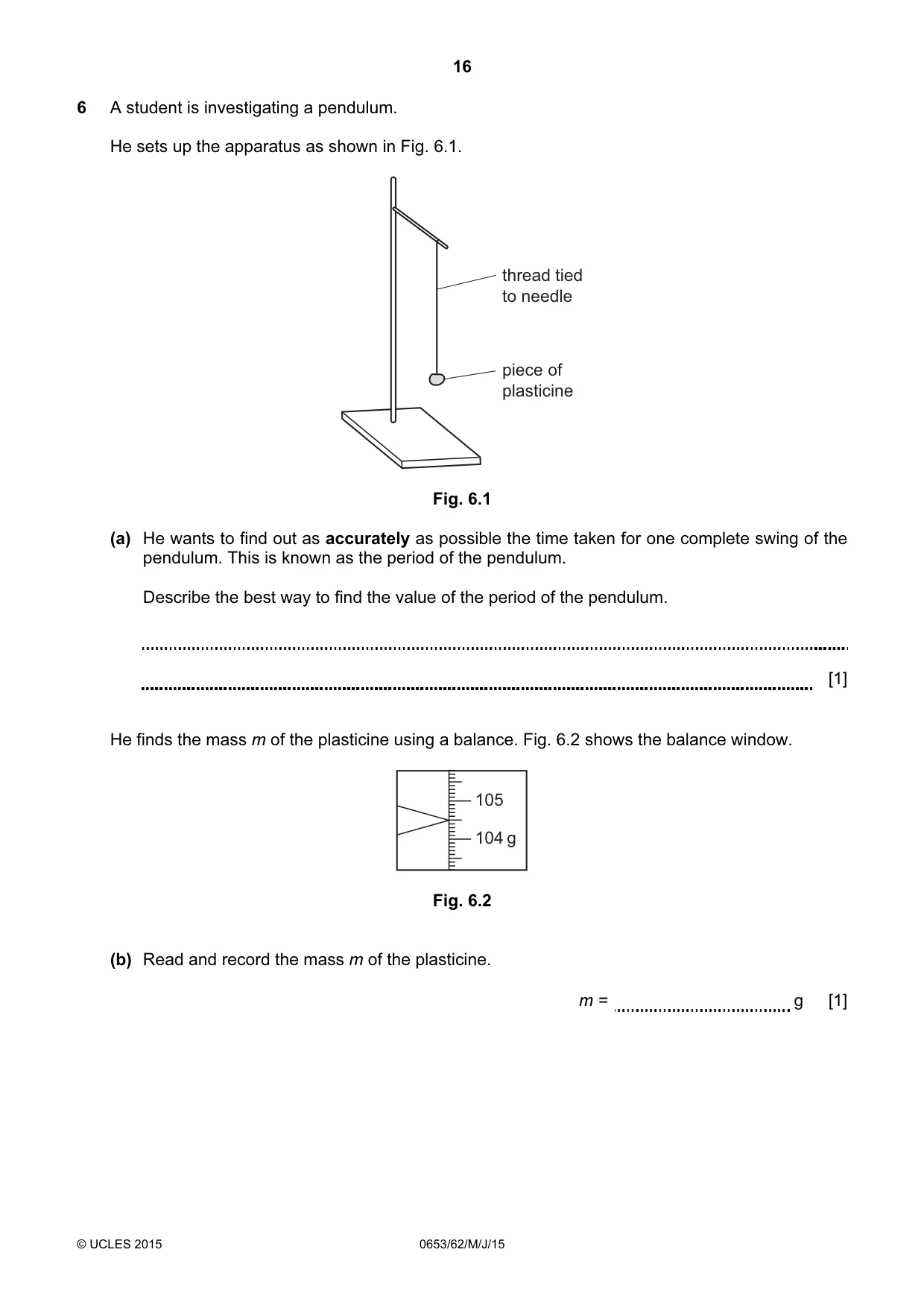 Cambridge IGCSE Science - Combined 0653 2015 May/June Paper 6 · Variant 2 question paper, page 16 of 20
