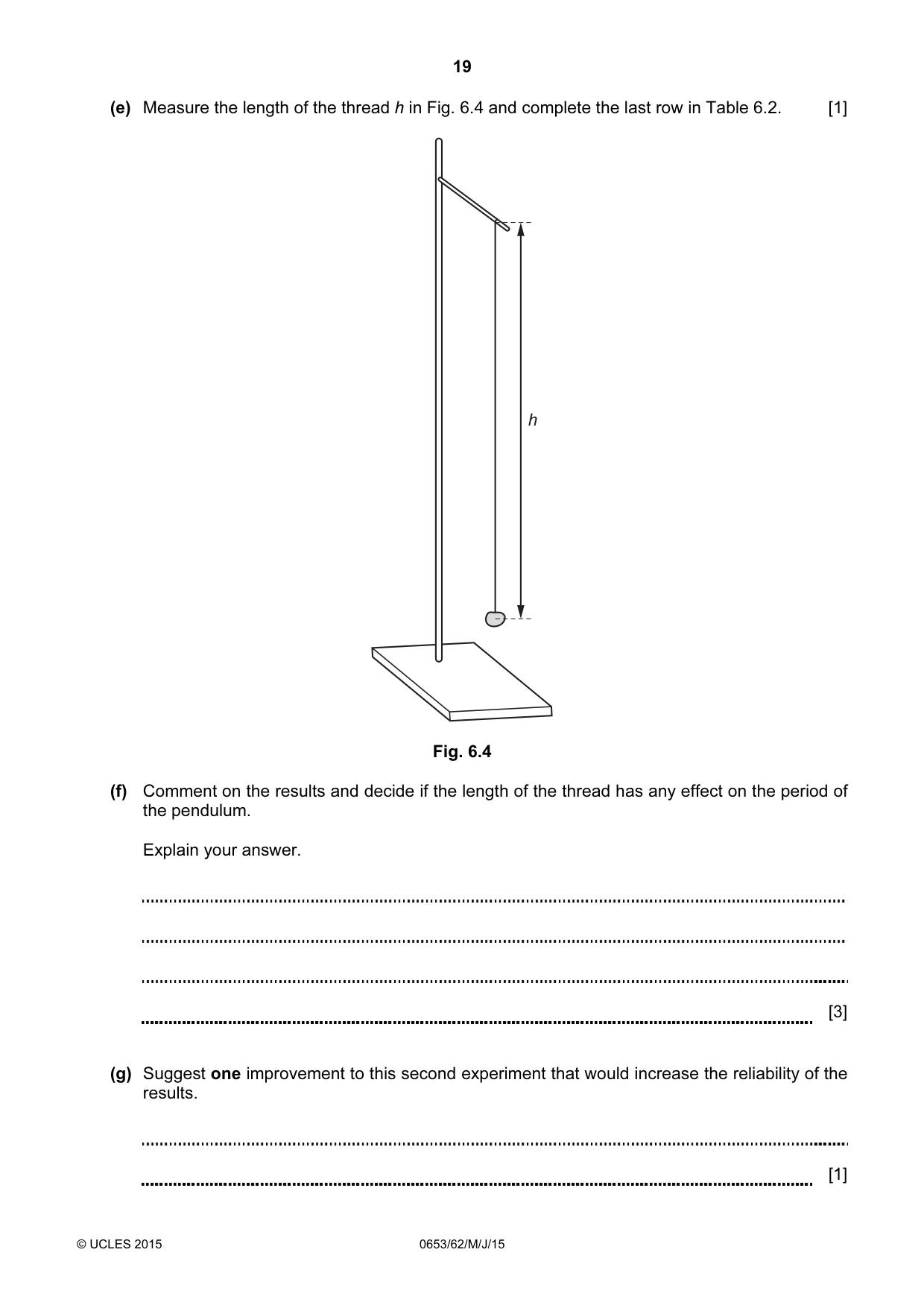 Cambridge IGCSE Science - Combined 0653 2015 May/June Paper 6 · Variant 2 question paper, page 19 of 20