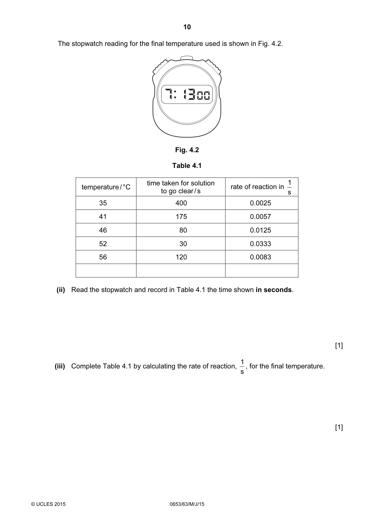 Cambridge IGCSE Science - Combined 0653 2015 May/June Paper 6 · Variant 3 question paper, page 10 of 20
