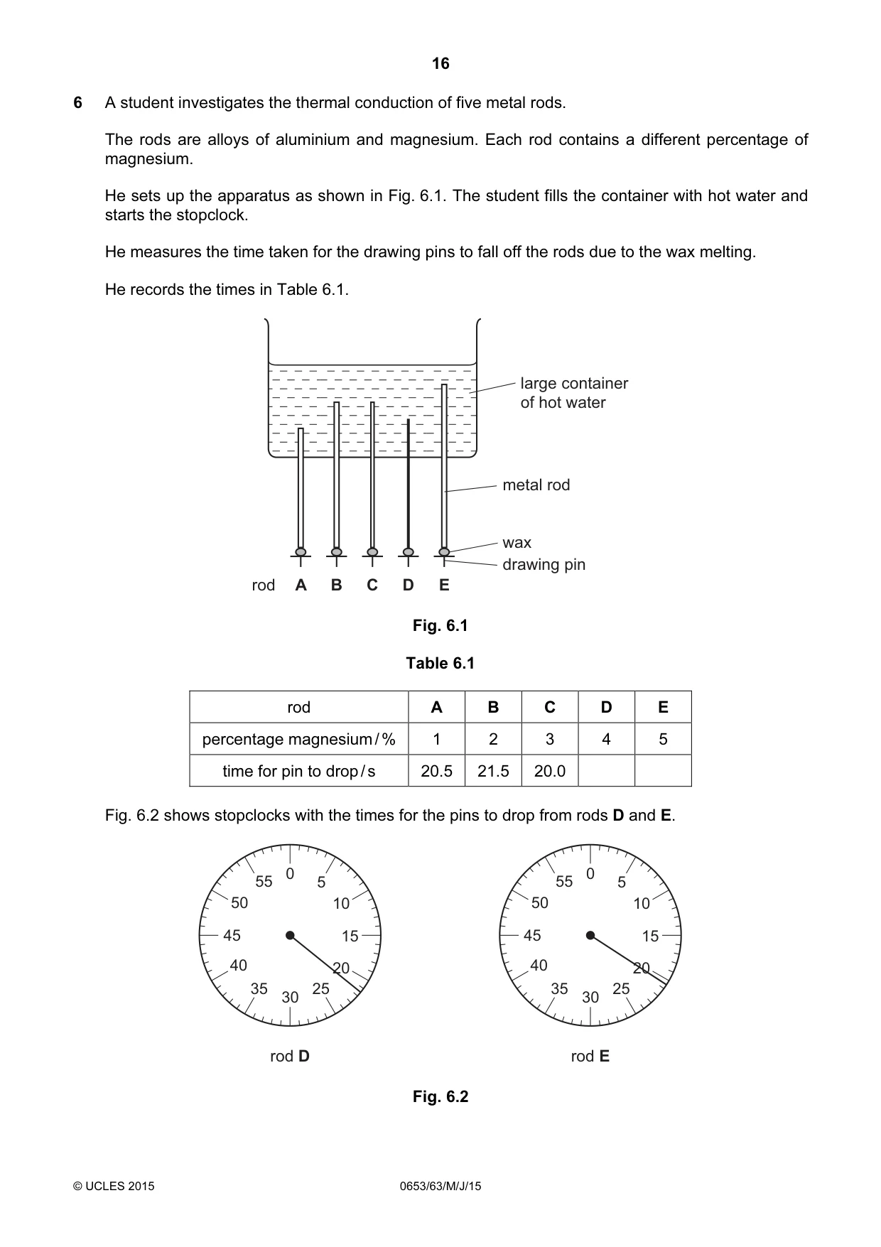 Cambridge IGCSE Science - Combined 0653 2015 May/June Paper 6 · Variant 3 question paper, page 16 of 20