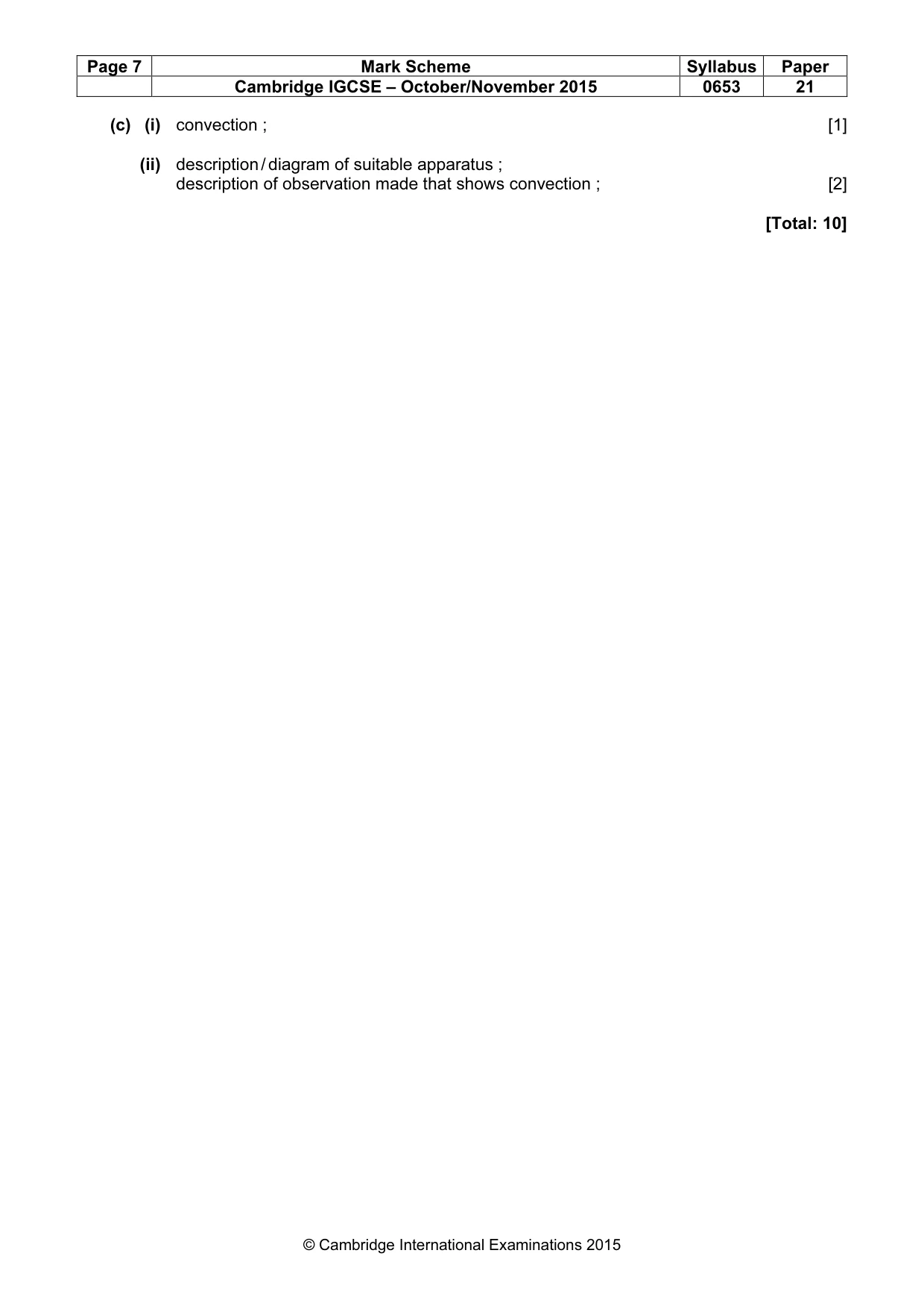 Mark scheme, page 7 of 7