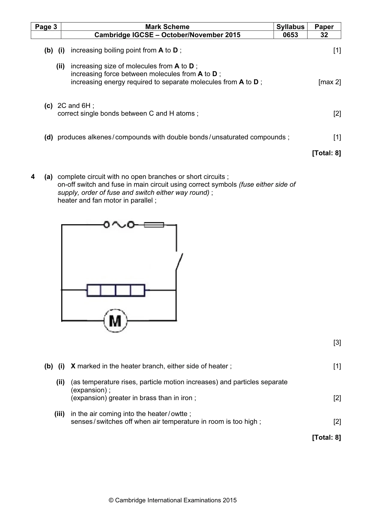 Mark scheme, page 3 of 6