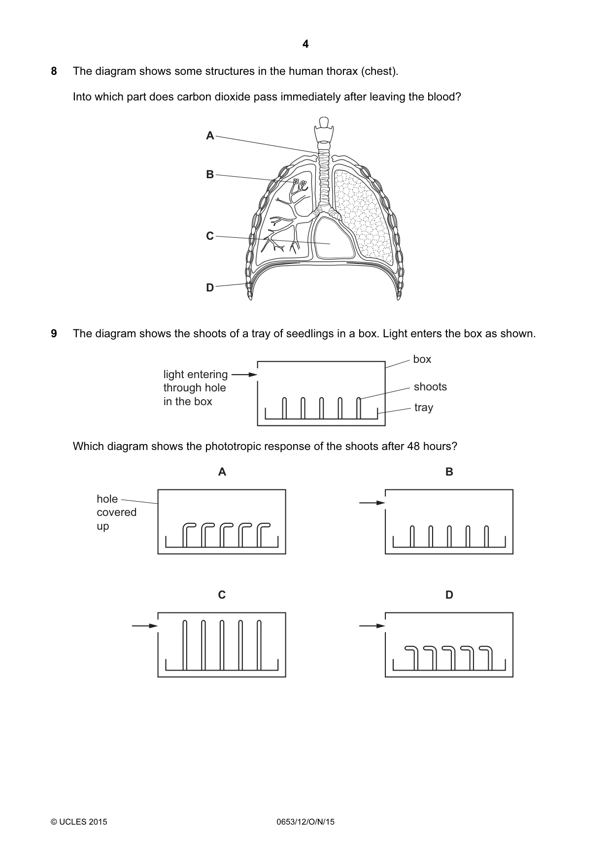 Cambridge IGCSE Science - Combined 0653 2015 Oct/Nov Paper 1 · Variant 2 question paper, page 4 of 16