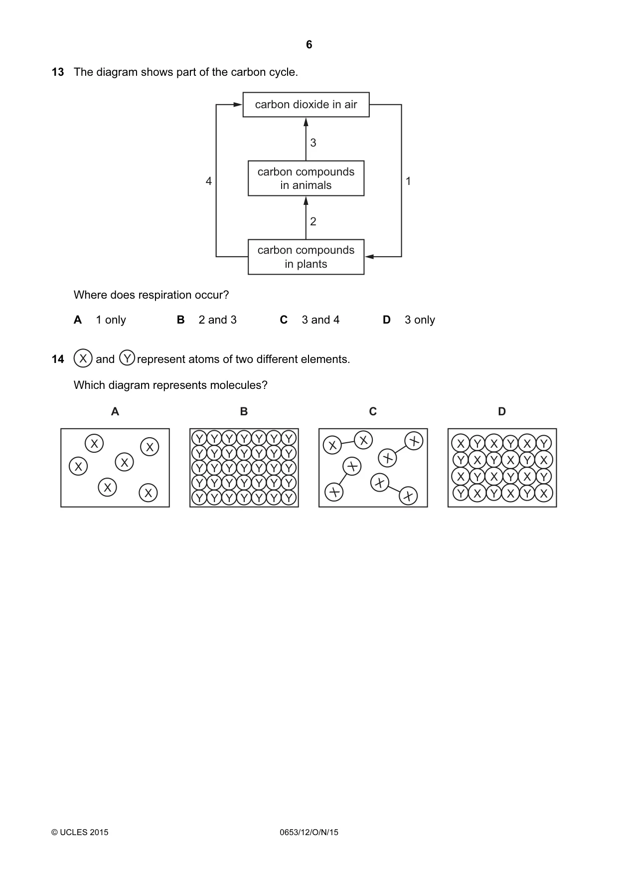 Cambridge IGCSE Science - Combined 0653 2015 Oct/Nov Paper 1 · Variant 2 question paper, page 6 of 16