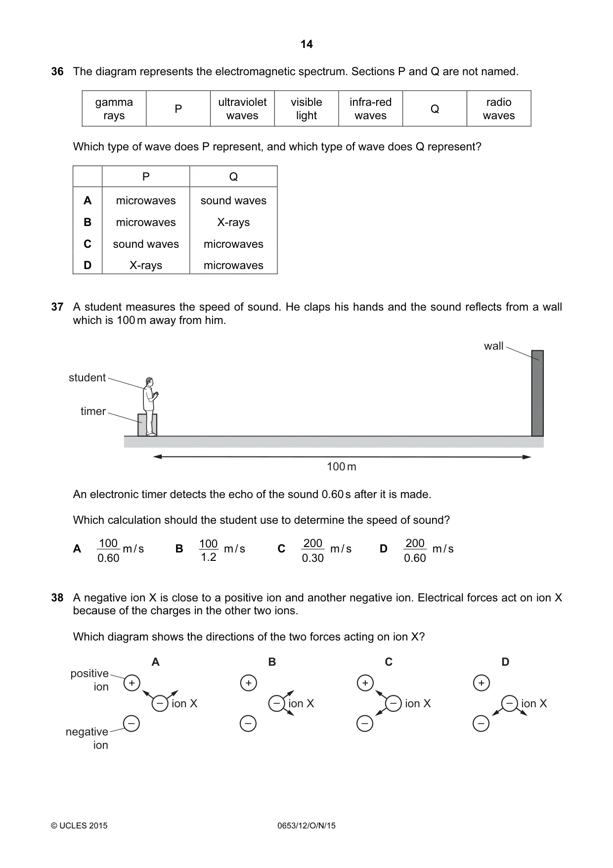 Cambridge IGCSE Science - Combined 0653 2015 Oct/Nov Paper 1 · Variant 2 question paper, page 14 of 16