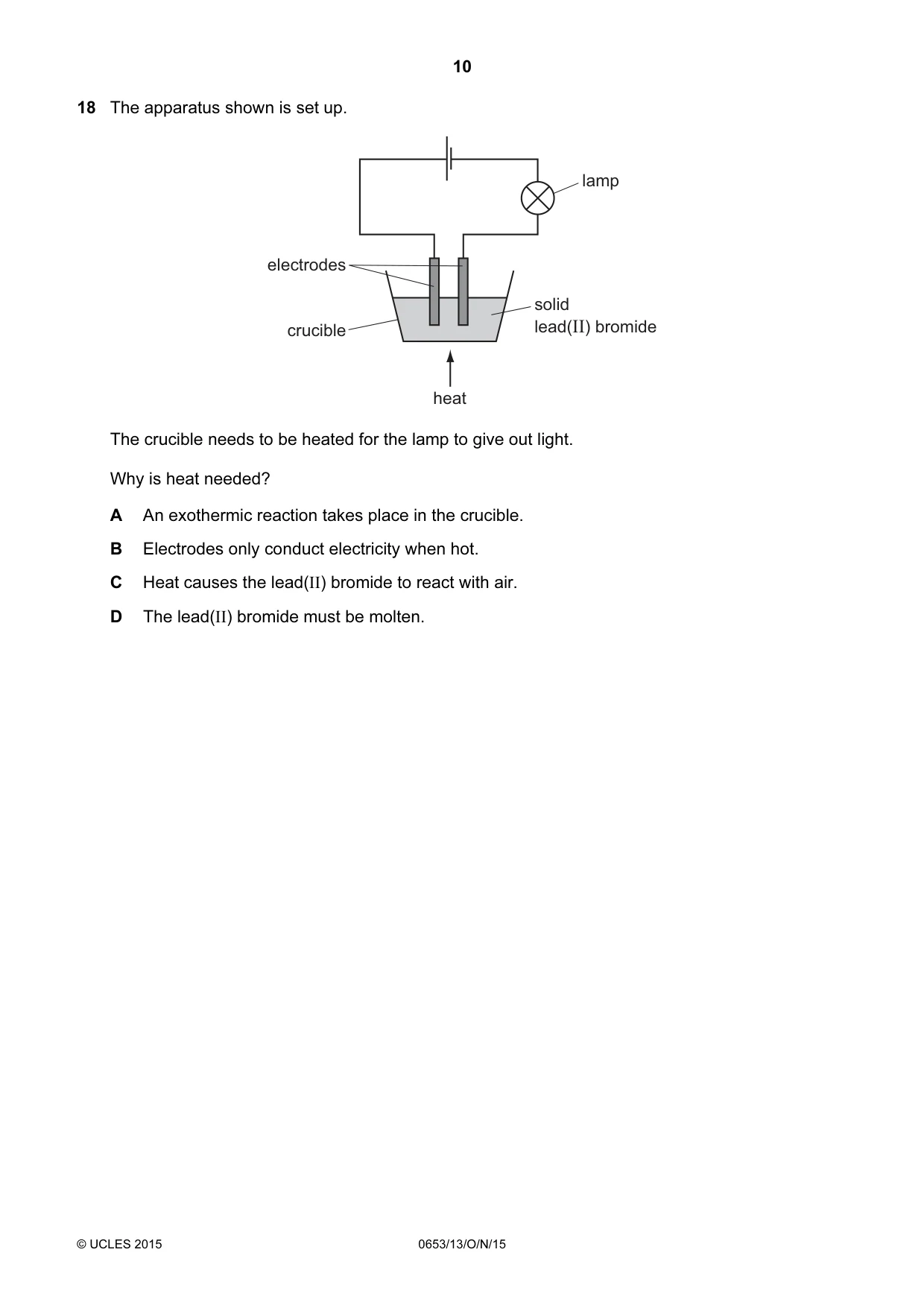 Cambridge IGCSE Science - Combined 0653 2015 Oct/Nov Paper 1 · Variant 3 question paper, page 10 of 20