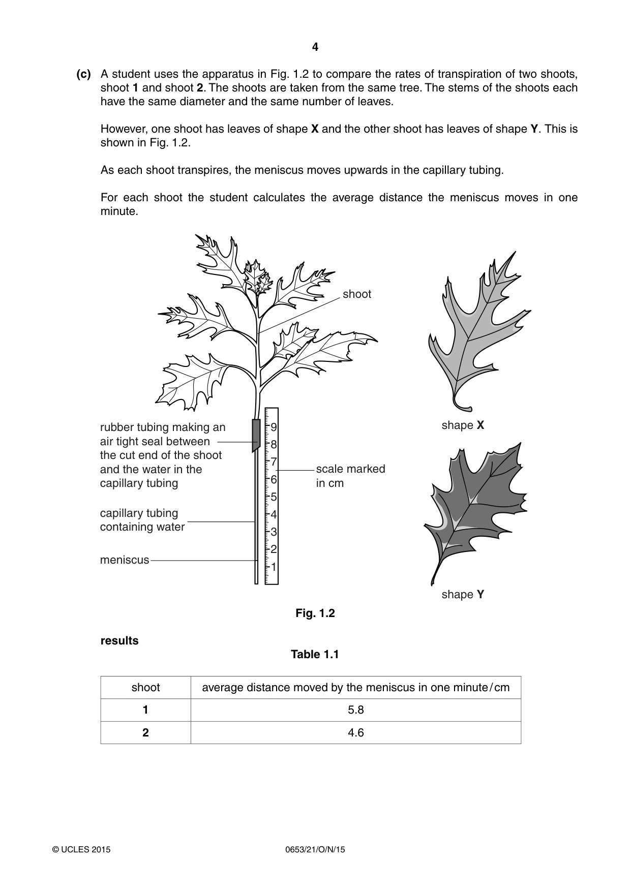 Cambridge IGCSE Science - Combined 0653 2015 Oct/Nov Paper 2 · Variant 1 question paper, page 4 of 24
