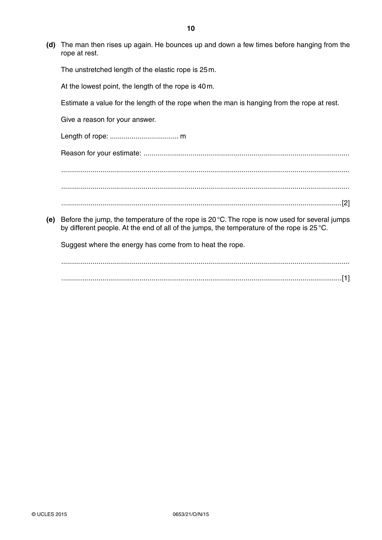 Cambridge IGCSE Science - Combined 0653 2015 Oct/Nov Paper 2 · Variant 1 question paper, page 10 of 24