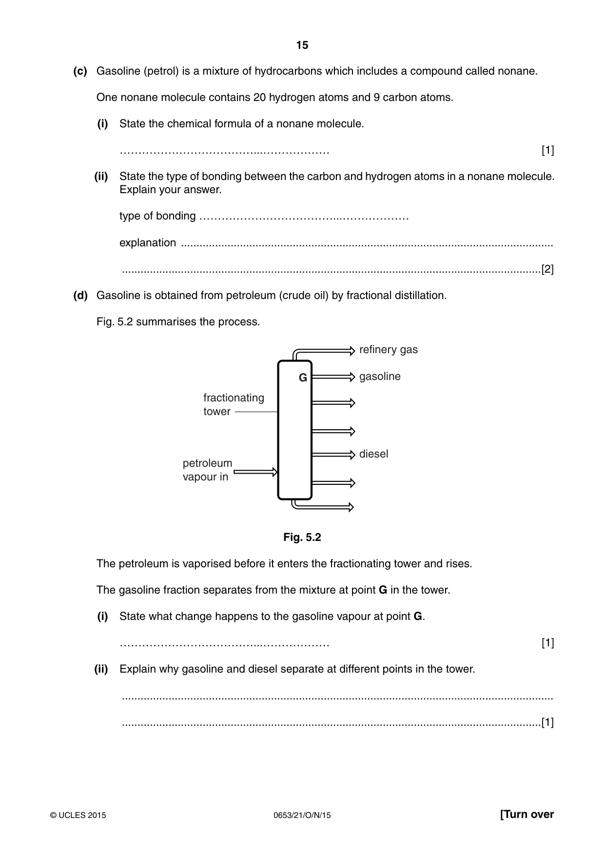 Cambridge IGCSE Science - Combined 0653 2015 Oct/Nov Paper 2 · Variant 1 question paper, page 15 of 24