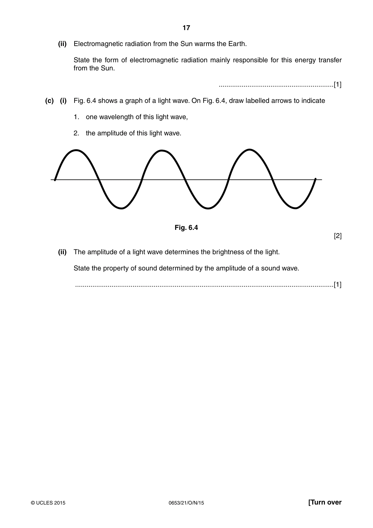 Cambridge IGCSE Science - Combined 0653 2015 Oct/Nov Paper 2 · Variant 1 question paper, page 17 of 24