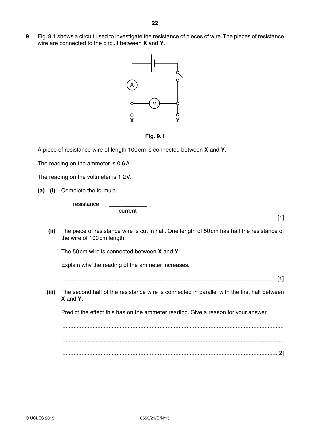 Cambridge IGCSE Science - Combined 0653 2015 Oct/Nov Paper 2 · Variant 1 question paper, page 22 of 24