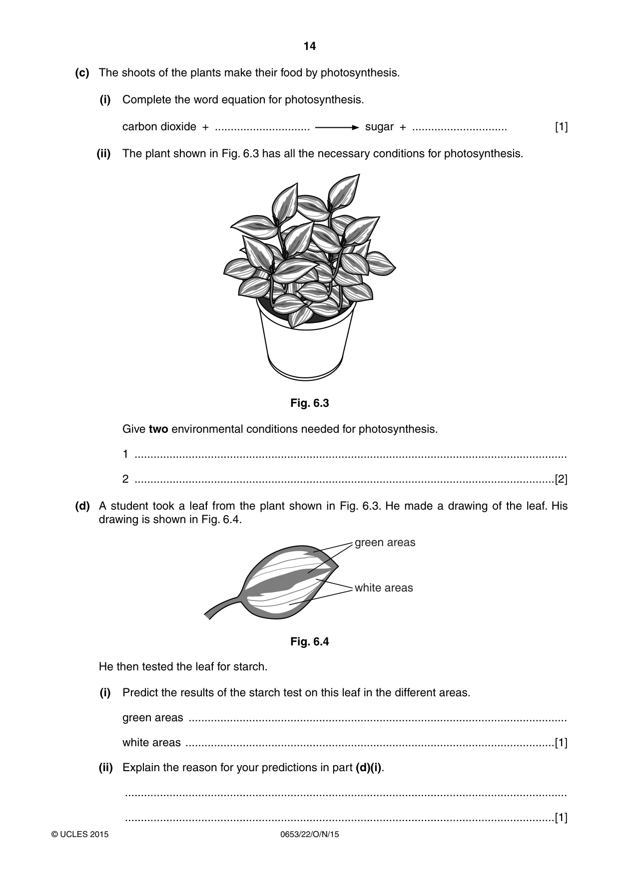 Cambridge IGCSE Science - Combined 0653 2015 Oct/Nov Paper 2 · Variant 2 question paper, page 14 of 24