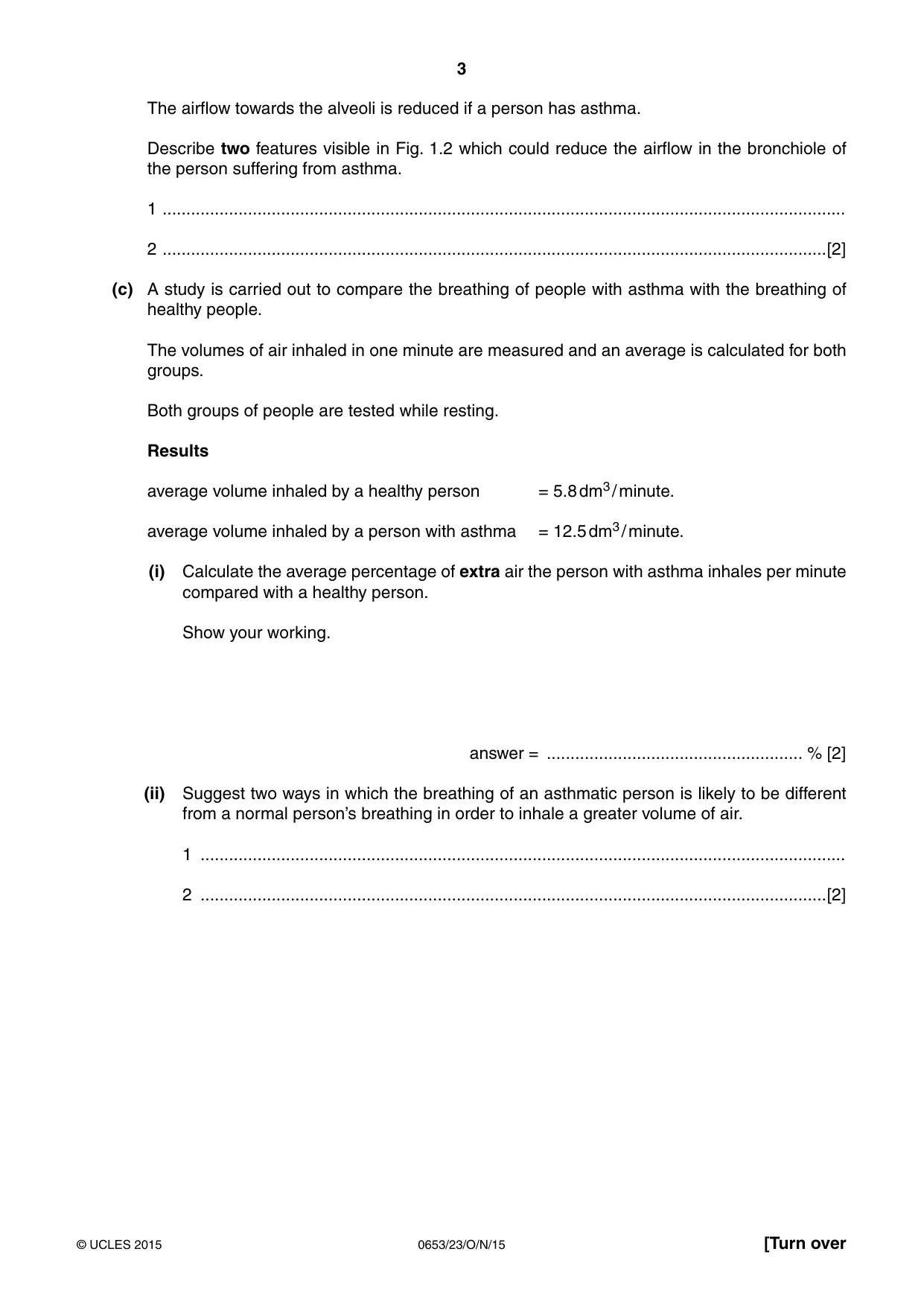 Cambridge IGCSE Science - Combined 0653 2015 Oct/Nov Paper 2 · Variant 3 question paper, page 3 of 24