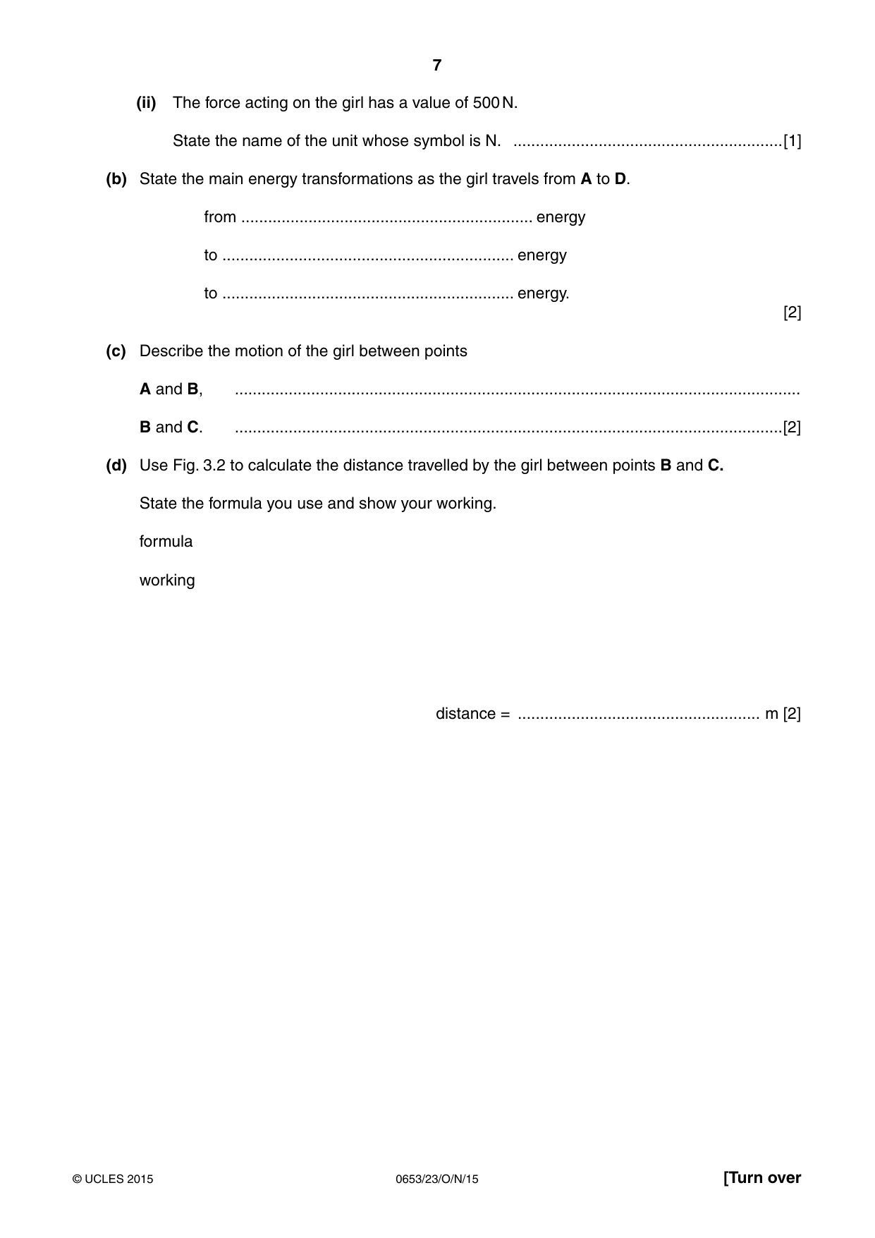 Cambridge IGCSE Science - Combined 0653 2015 Oct/Nov Paper 2 · Variant 3 question paper, page 7 of 24