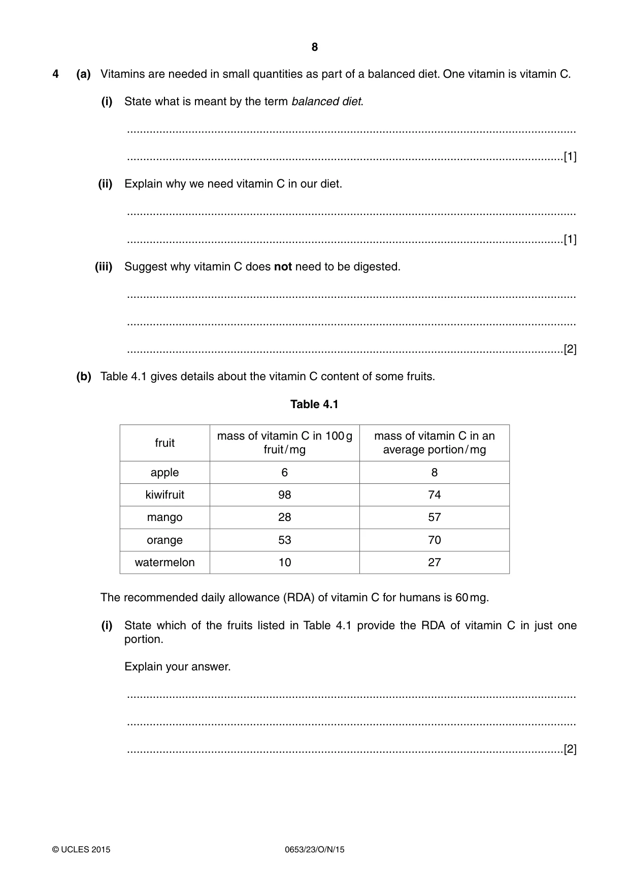 Cambridge IGCSE Science - Combined 0653 2015 Oct/Nov Paper 2 · Variant 3 question paper, page 8 of 24