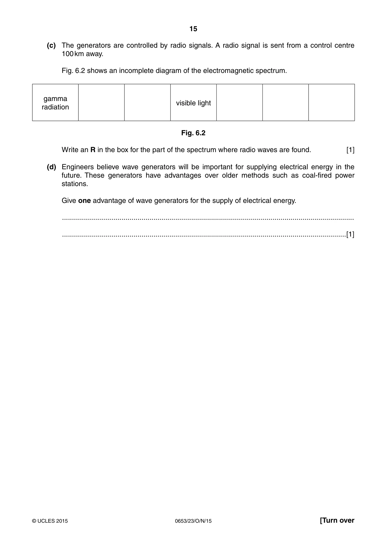 Cambridge IGCSE Science - Combined 0653 2015 Oct/Nov Paper 2 · Variant 3 question paper, page 15 of 24