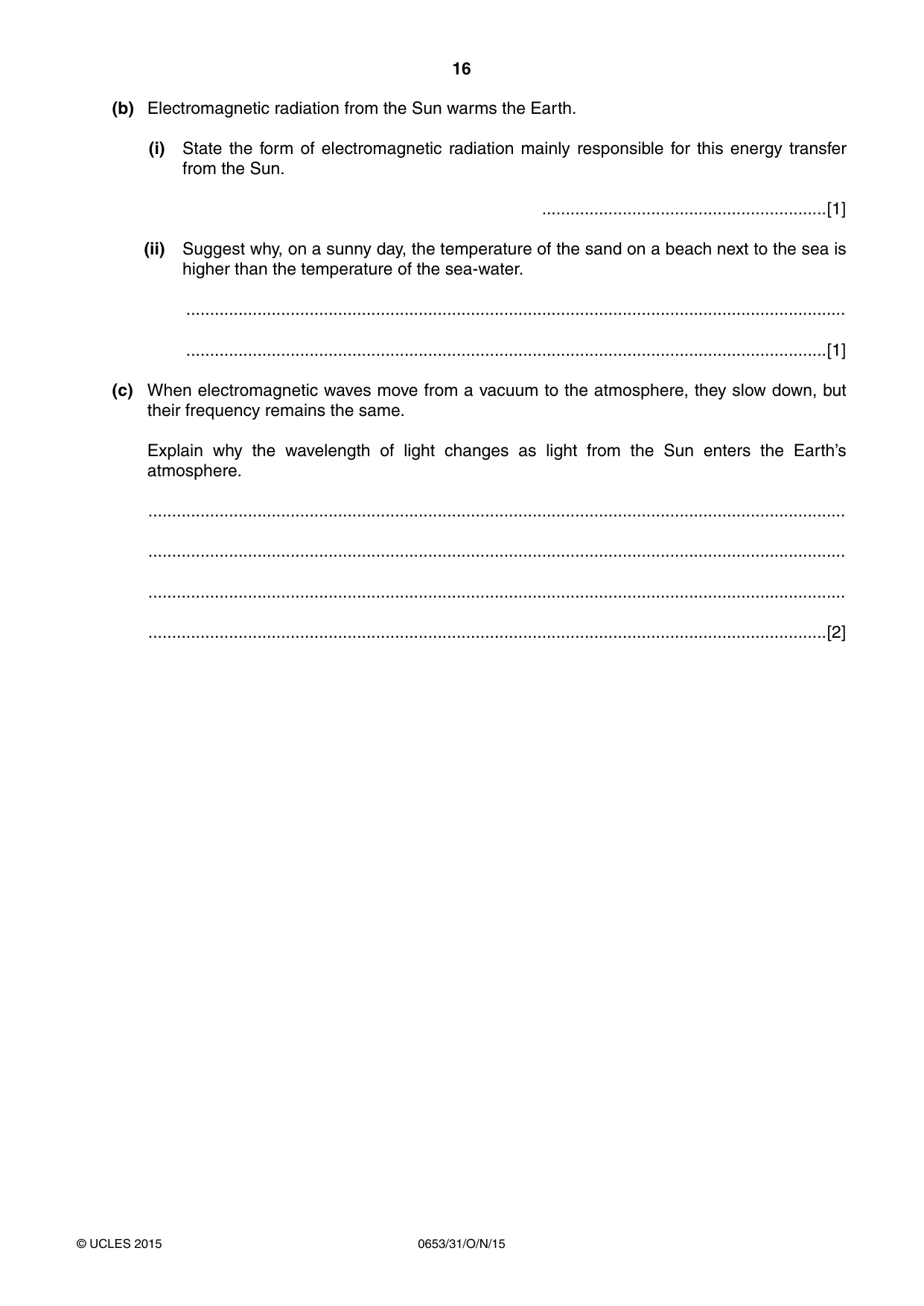 Cambridge IGCSE Science - Combined 0653 2015 Oct/Nov Paper 3 · Variant 1 question paper, page 16 of 24