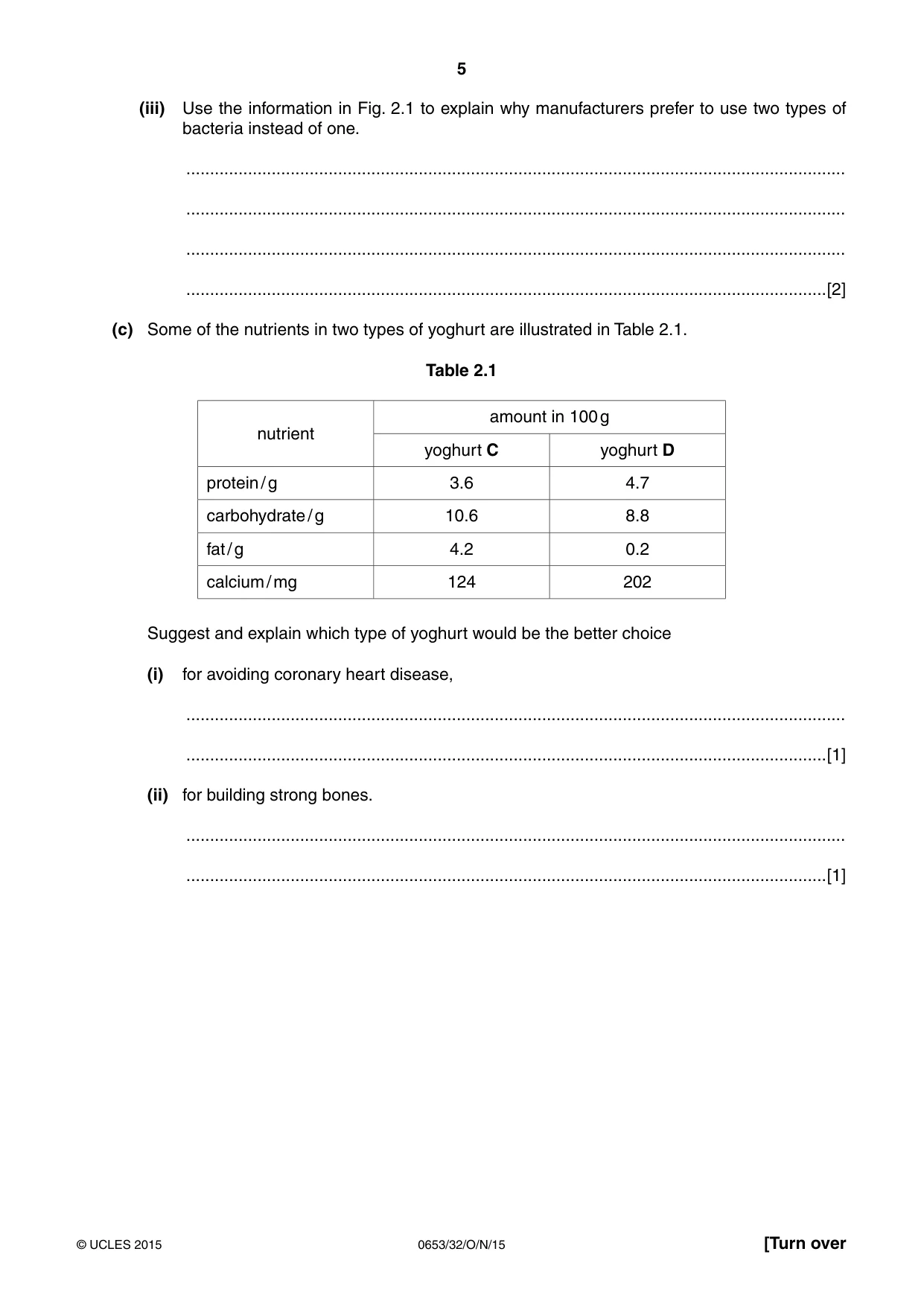 Cambridge IGCSE Science - Combined 0653 2015 Oct/Nov Paper 3 · Variant 2 question paper, page 5 of 24
