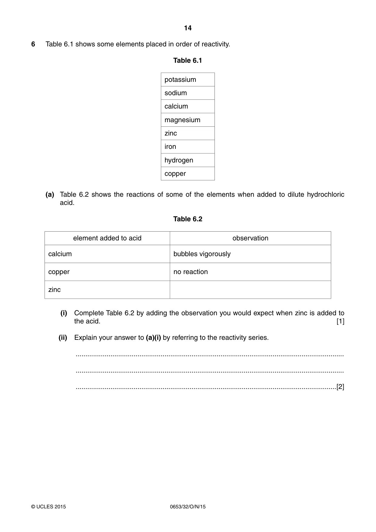 Cambridge IGCSE Science - Combined 0653 2015 Oct/Nov Paper 3 · Variant 2 question paper, page 14 of 24