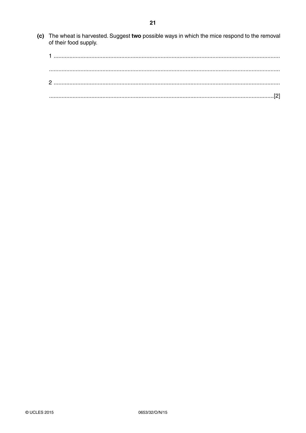 Cambridge IGCSE Science - Combined 0653 2015 Oct/Nov Paper 3 · Variant 2 question paper, page 21 of 24
