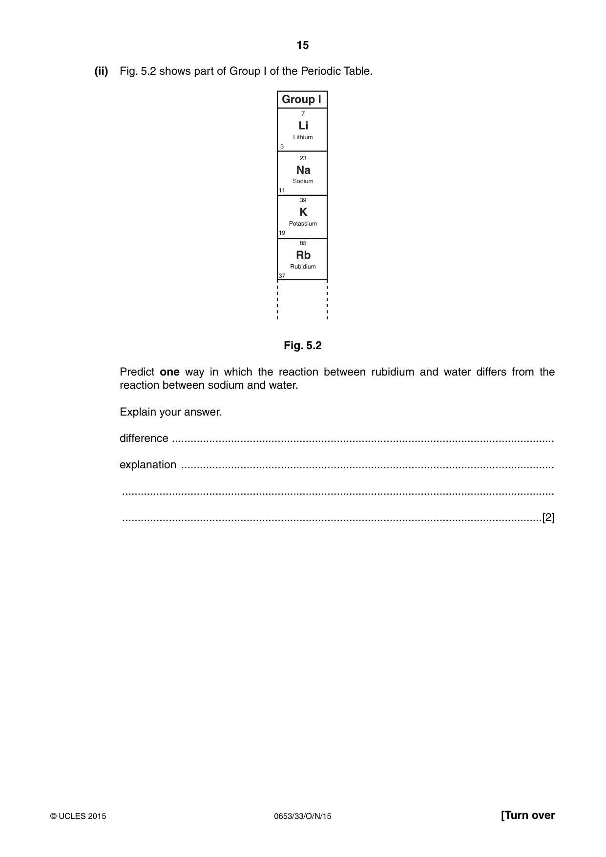 Cambridge IGCSE Science - Combined 0653 2015 Oct/Nov Paper 3 · Variant 3 question paper, page 15 of 28