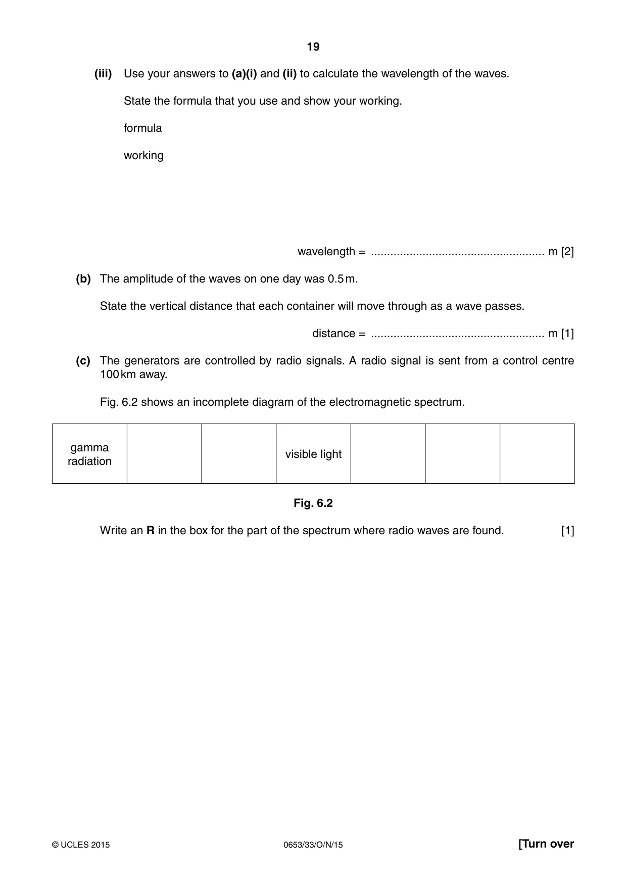 Cambridge IGCSE Science - Combined 0653 2015 Oct/Nov Paper 3 · Variant 3 question paper, page 19 of 28