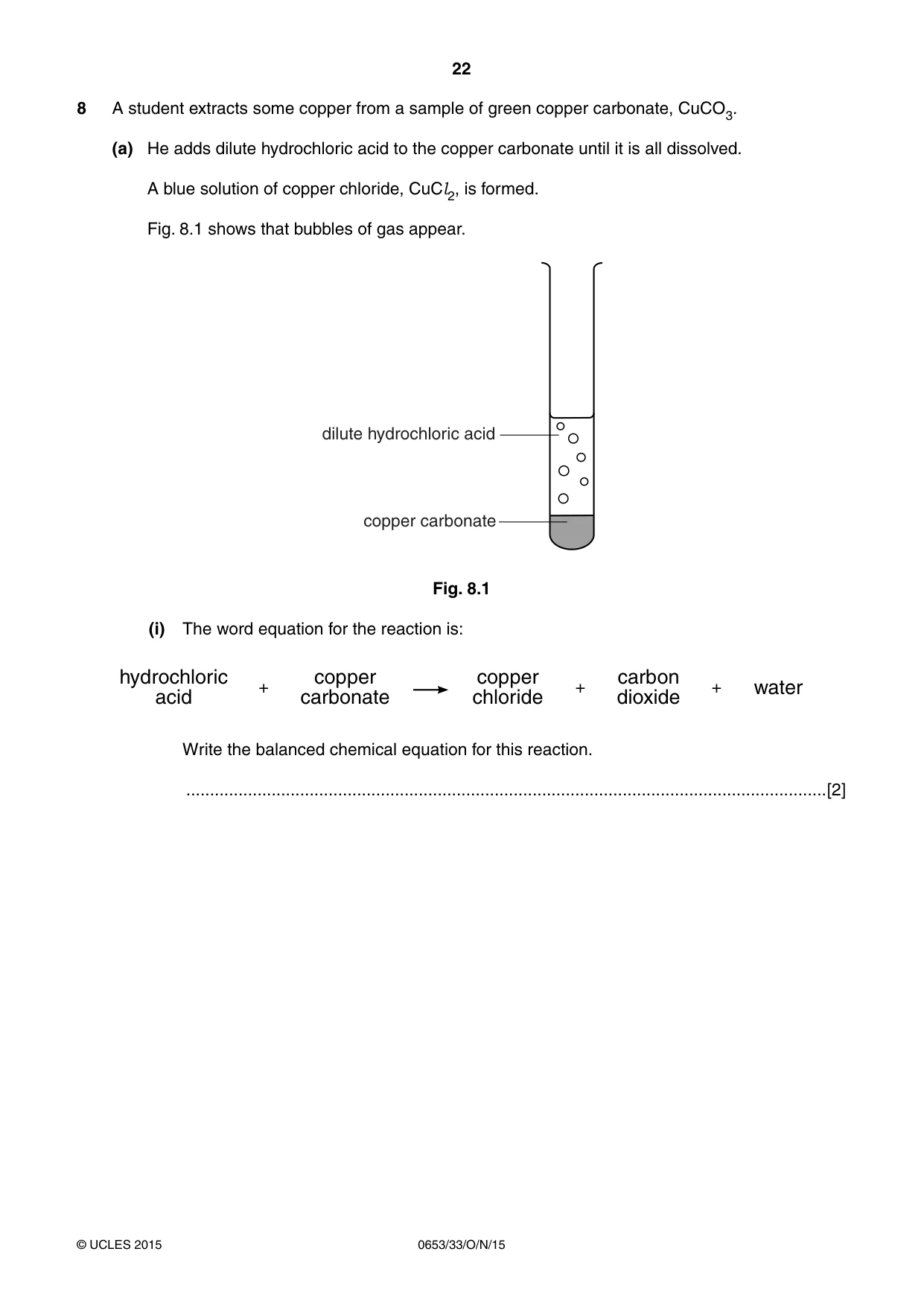 Cambridge IGCSE Science - Combined 0653 2015 Oct/Nov Paper 3 · Variant 3 question paper, page 22 of 28