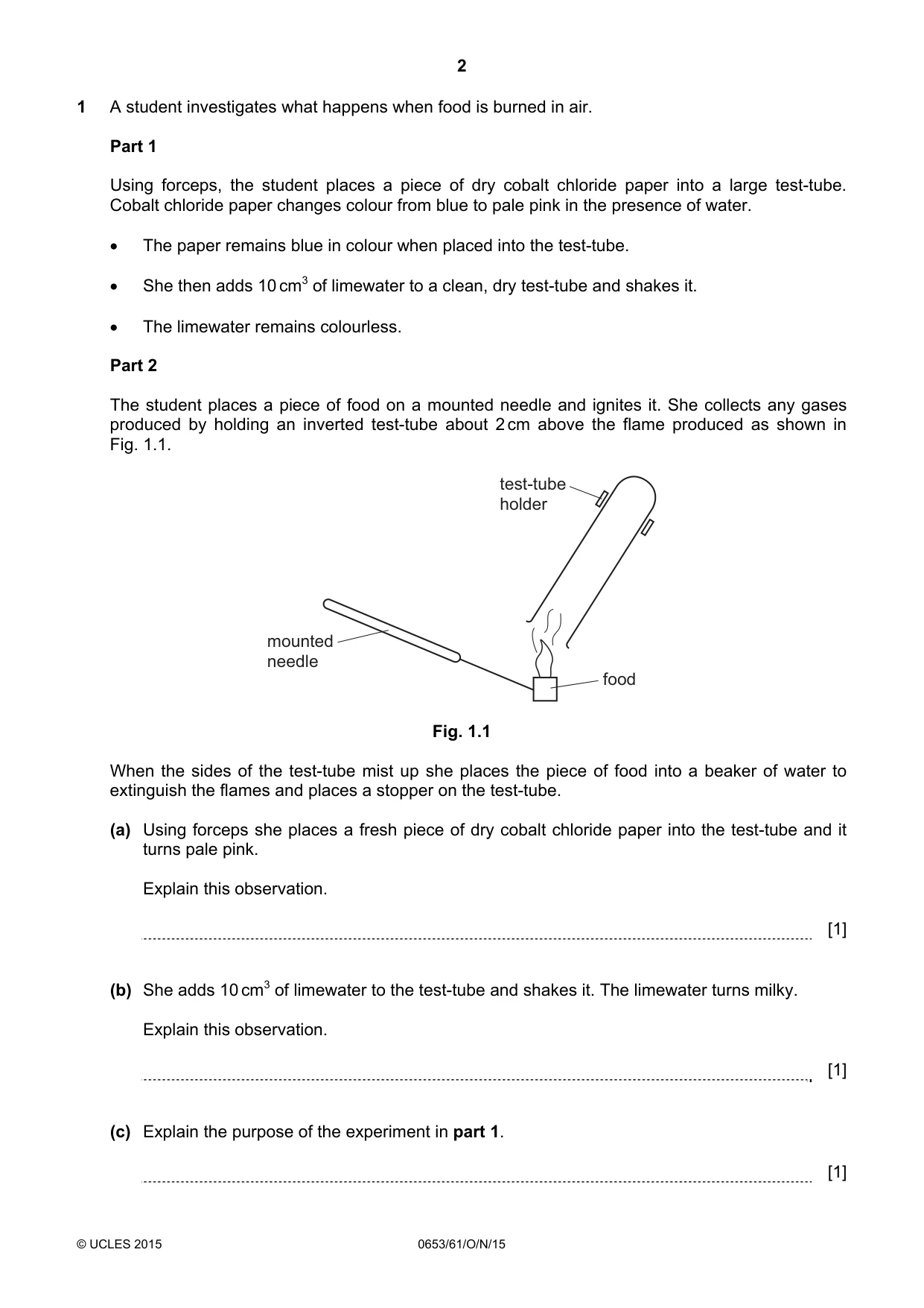 Cambridge IGCSE Science - Combined 0653 2015 Oct/Nov Paper 6 · Variant 1 question paper, page 2 of 16