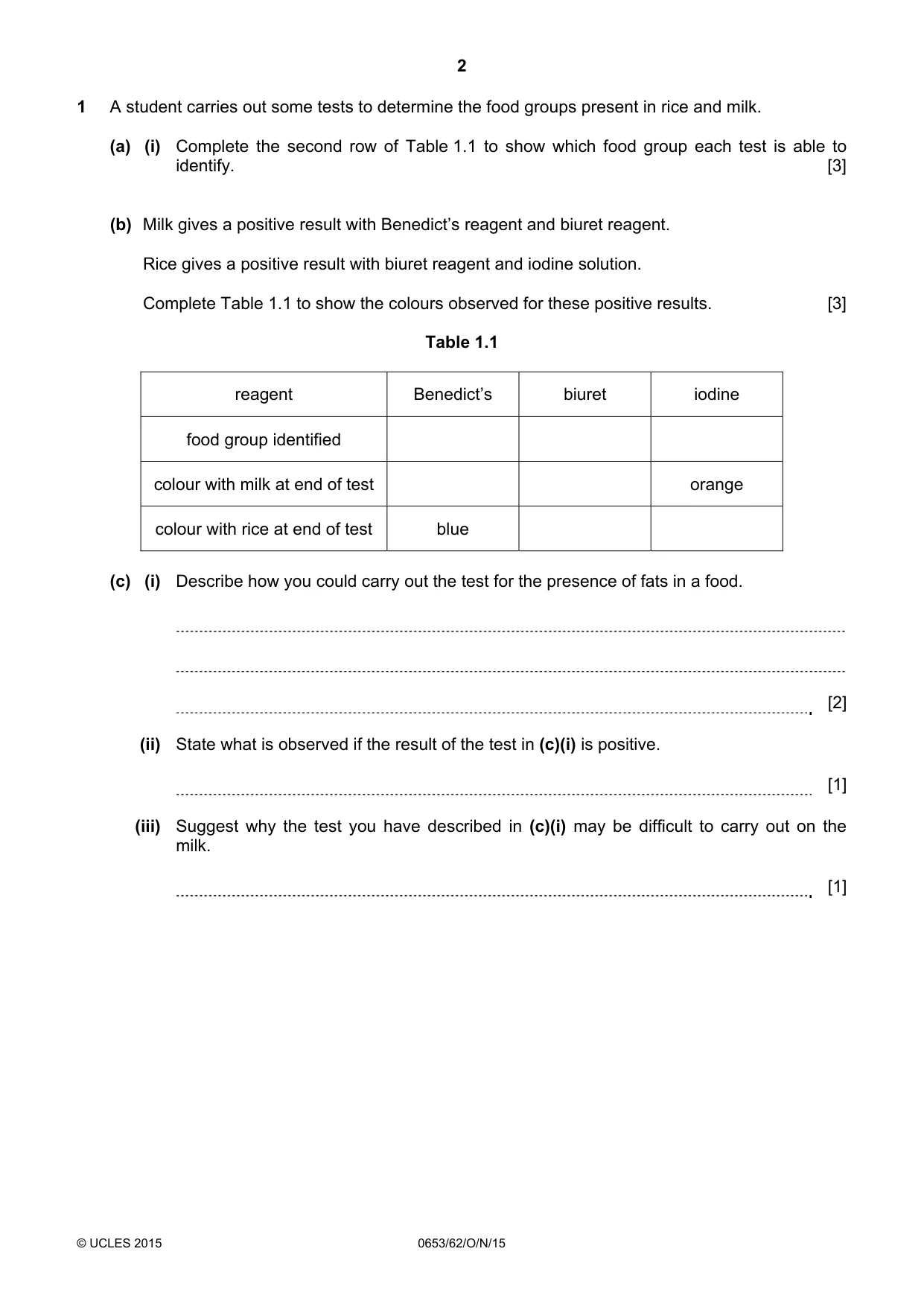 Cambridge IGCSE Science - Combined 0653 2015 Oct/Nov Paper 6 · Variant 2 question paper, page 2 of 20