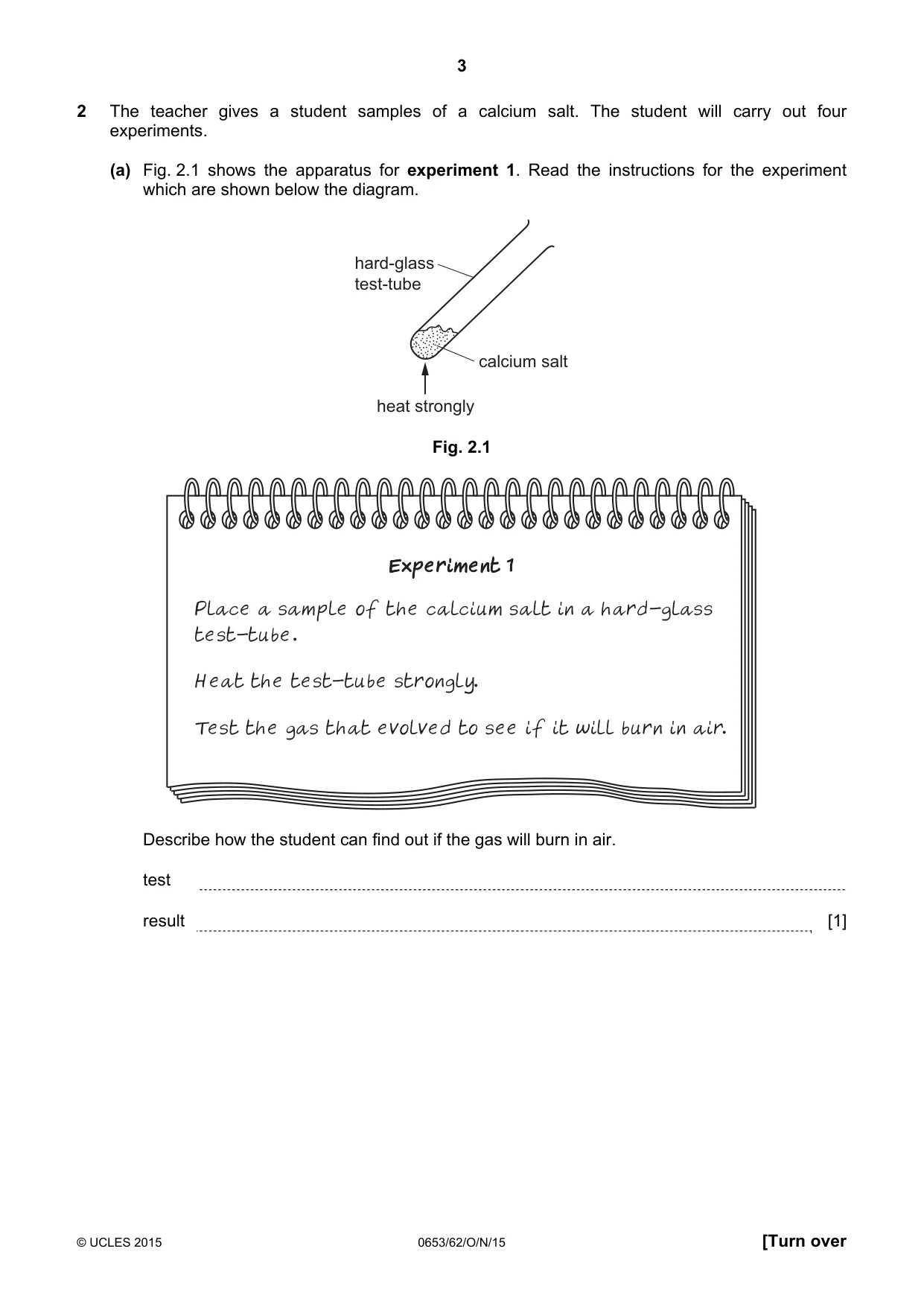 Cambridge IGCSE Science - Combined 0653 2015 Oct/Nov Paper 6 · Variant 2 question paper, page 3 of 20
