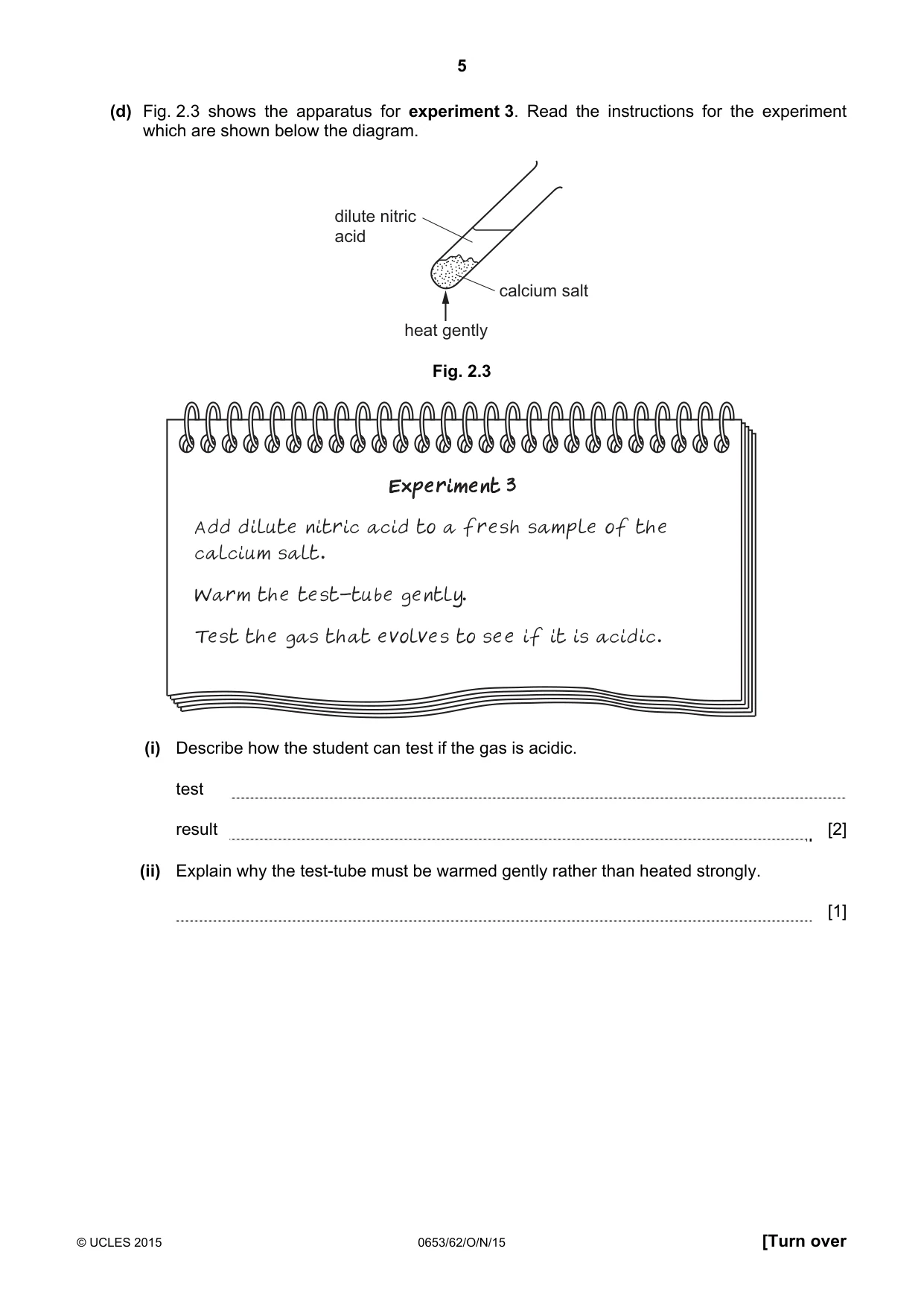 Cambridge IGCSE Science - Combined 0653 2015 Oct/Nov Paper 6 · Variant 2 question paper, page 5 of 20