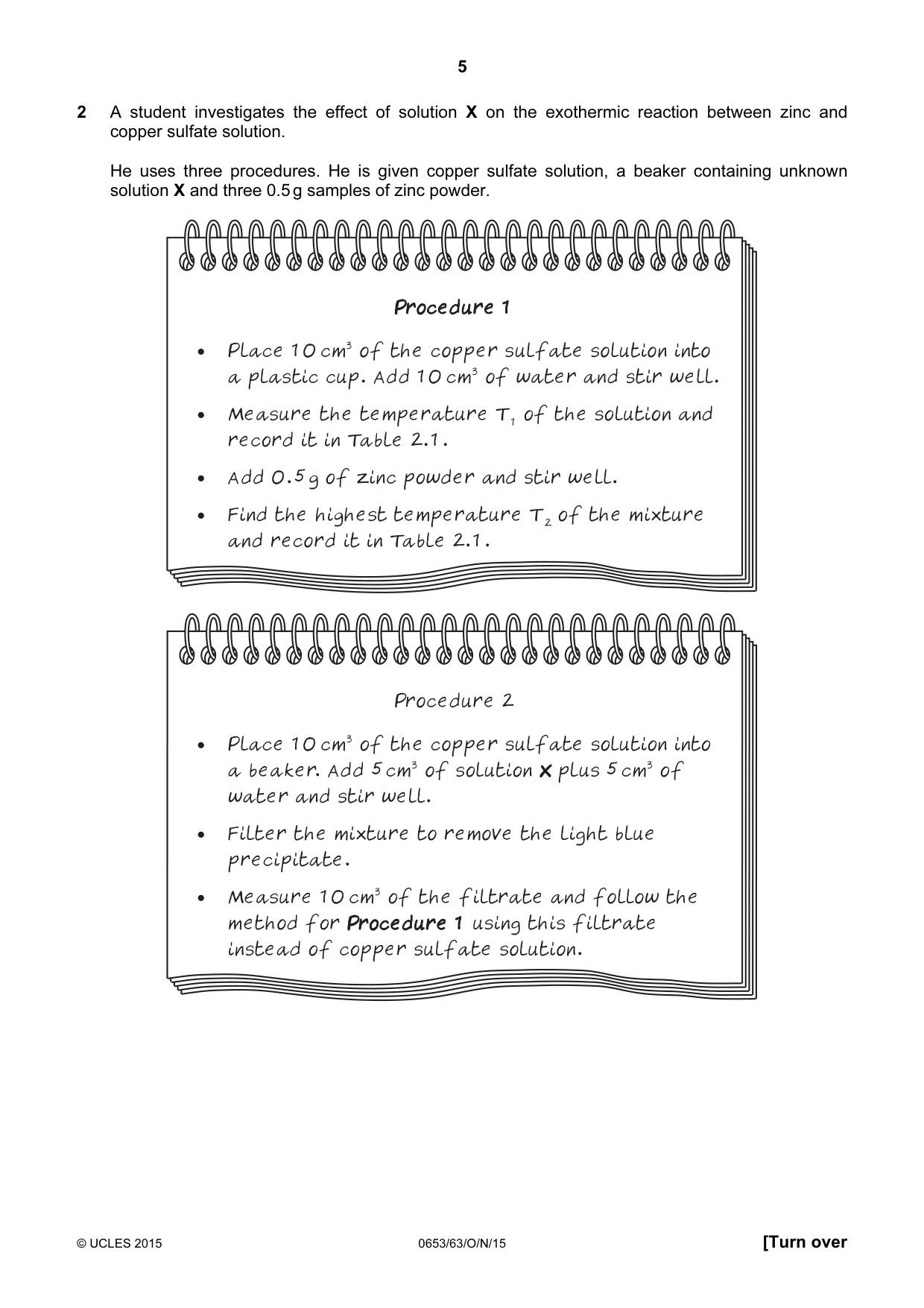 Cambridge IGCSE Science - Combined 0653 2015 Oct/Nov Paper 6 · Variant 3 question paper, page 5 of 20